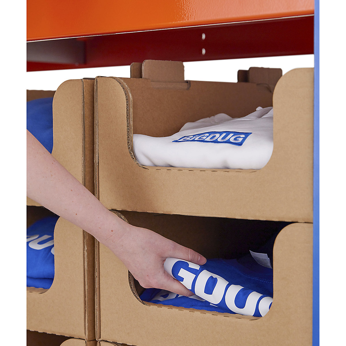 BiGDUG 300kg Industrial Stacking Pick Bin Shelving Kit (Product illustration 2)-1