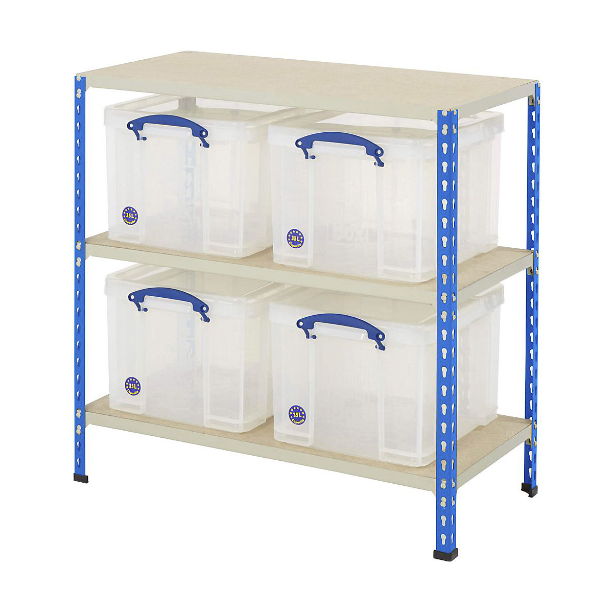 BiG340 Shelving With Really Useful Boxes