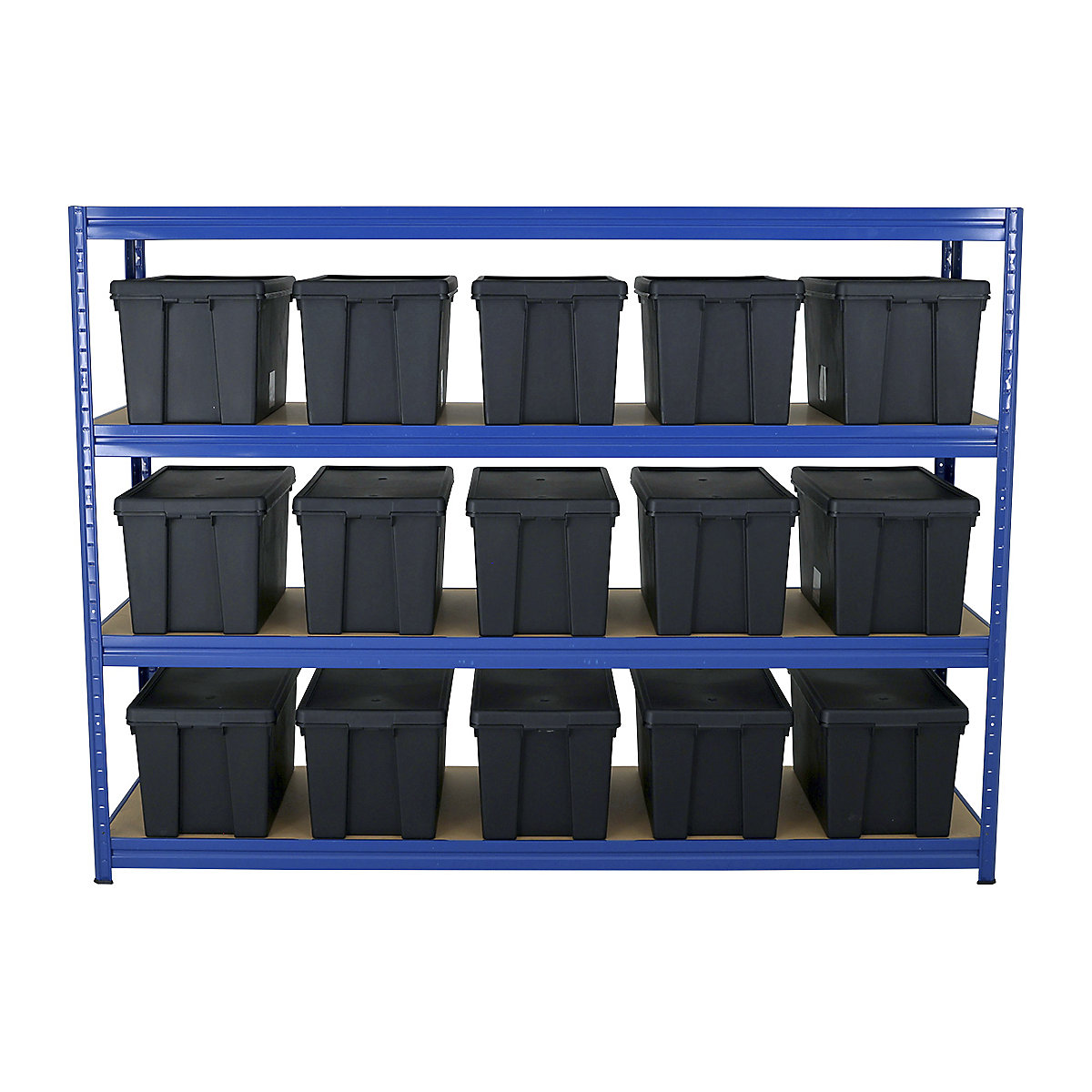 BiGDUG Garage Heavy Duty Shelving Kit With Wham Bam Recycled Storage Boxes (Product illustration 5)-4