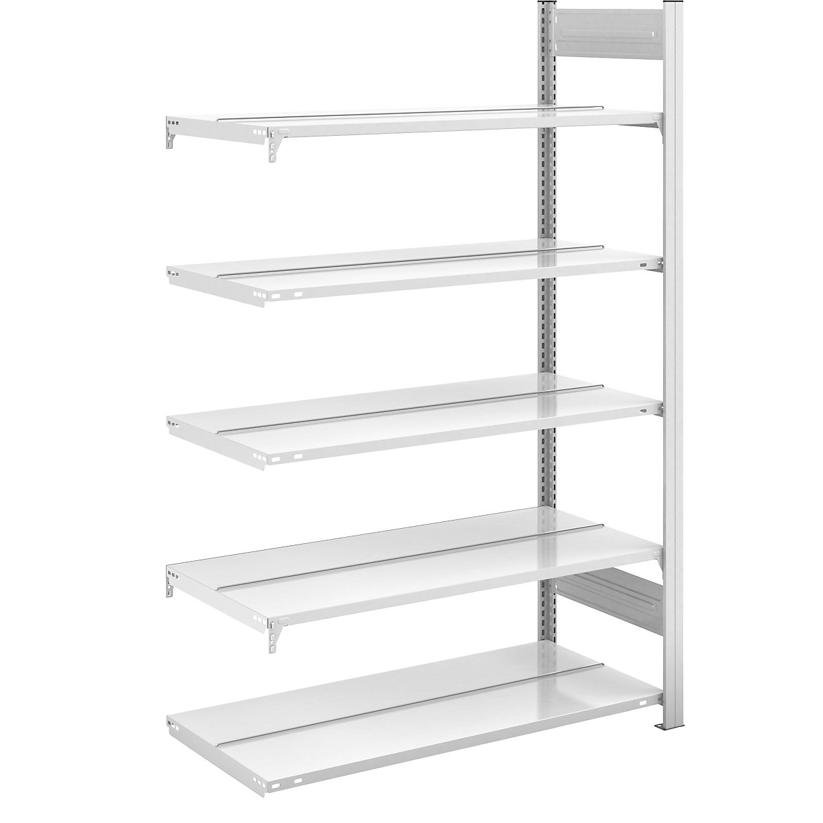 Boltless filing shelf unit, RAL 7035 – hofe, shelf height 1750 mm, double sided, extension shelf unit, WxD 1000 x 600 mm-0
