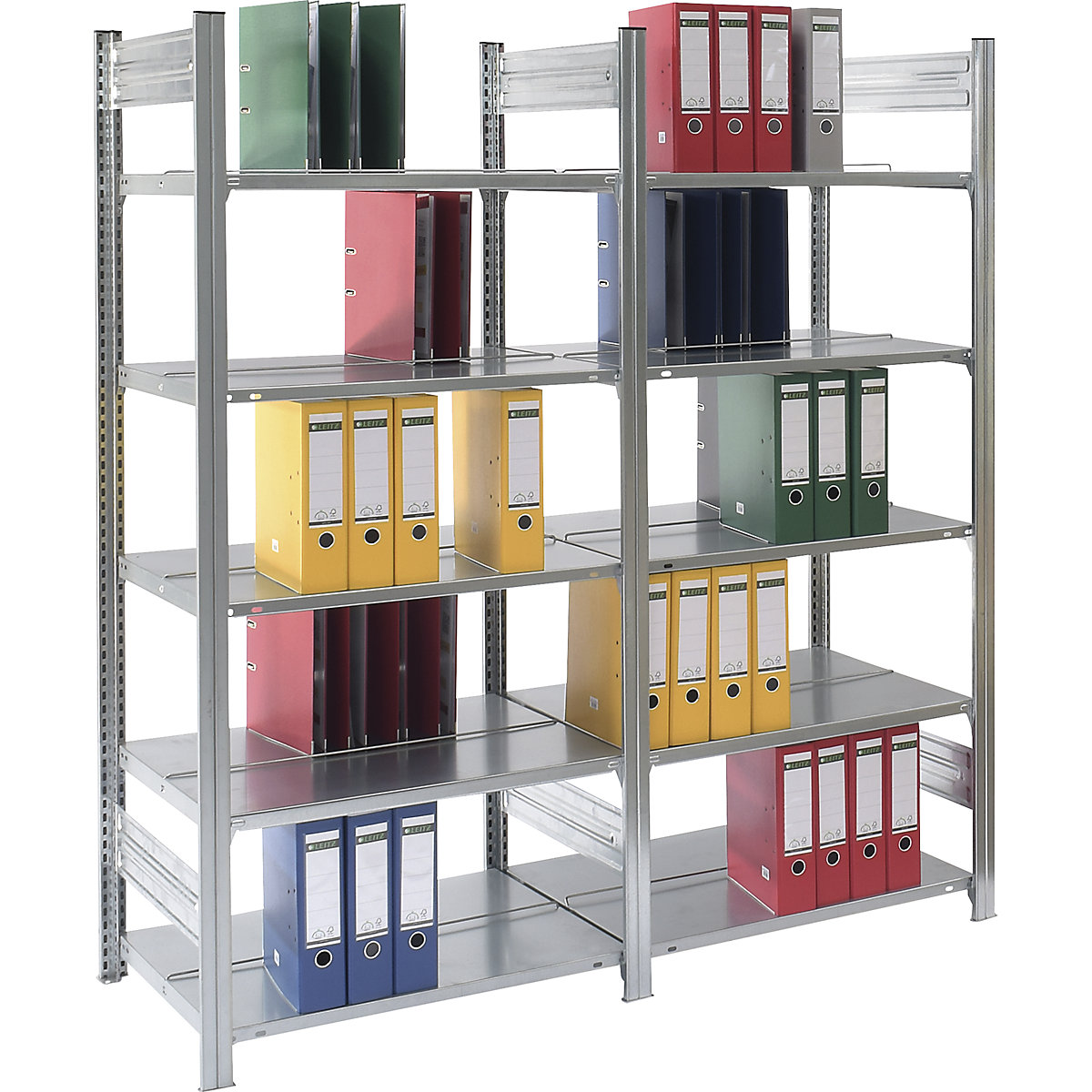 Boltless filing shelf unit, zinc plated – hofe (Product illustration 2)-1