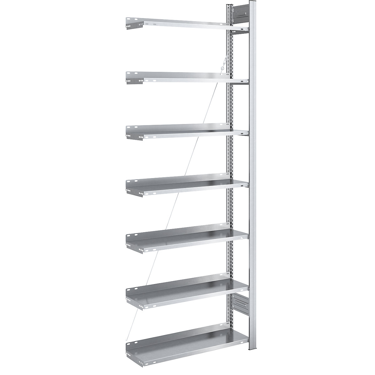 Boltless filing shelf unit, zinc plated – hofe