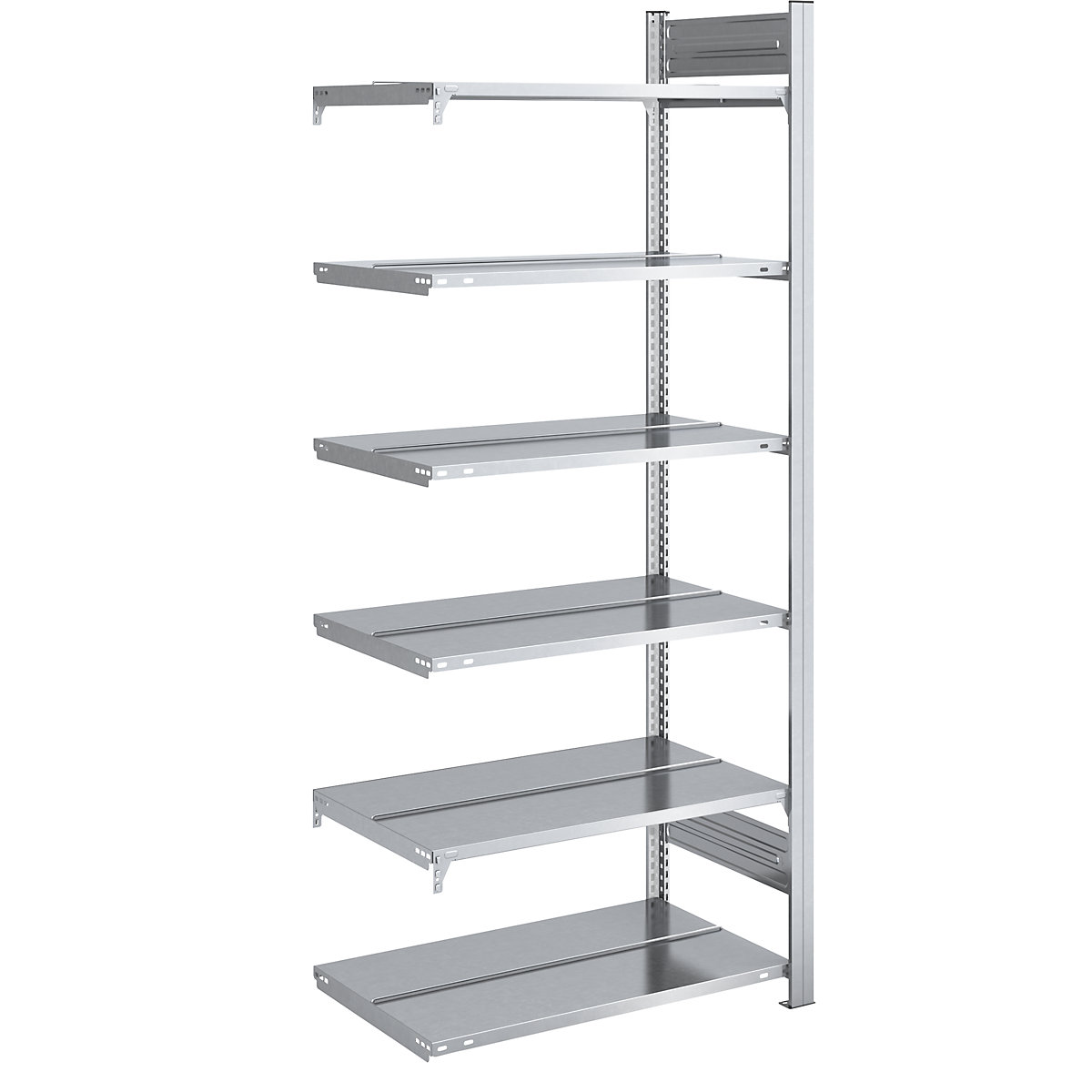 Boltless filing shelf unit, zinc plated – hofe