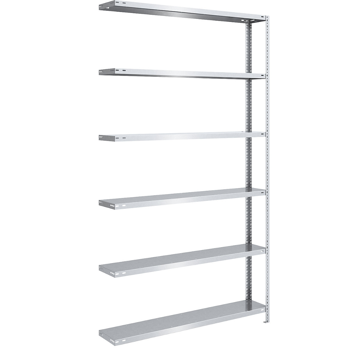 Bolt-together shelf unit, light duty, zinc plated – eurokraft pro