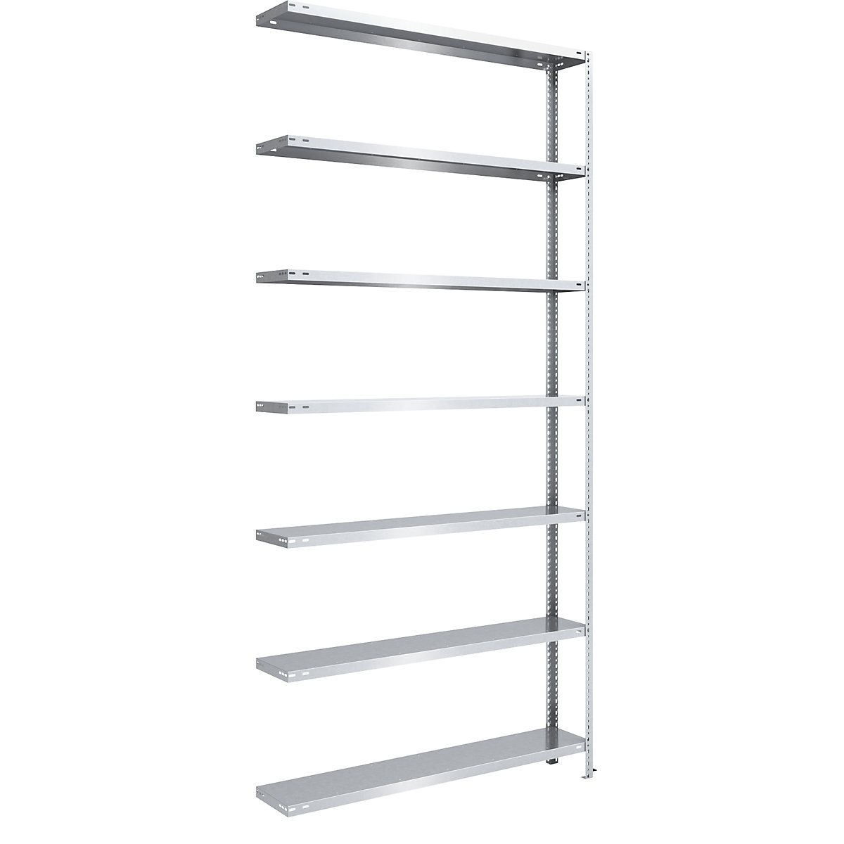 Bolt-together shelf unit, light duty, zinc plated – eurokraft pro