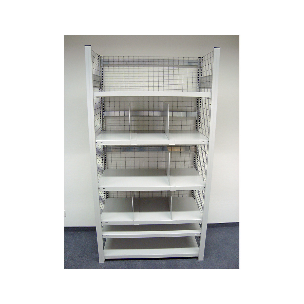 Boltless shelving unit, lightweight model, fully assembled – hofe