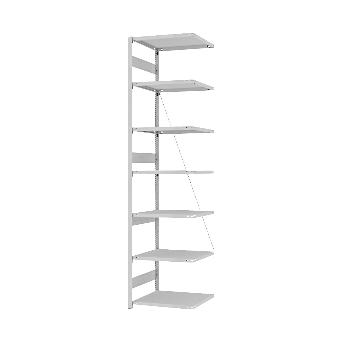 Boltless storage shelving unit, RAL 7035, heavy duty – eurokraft pro