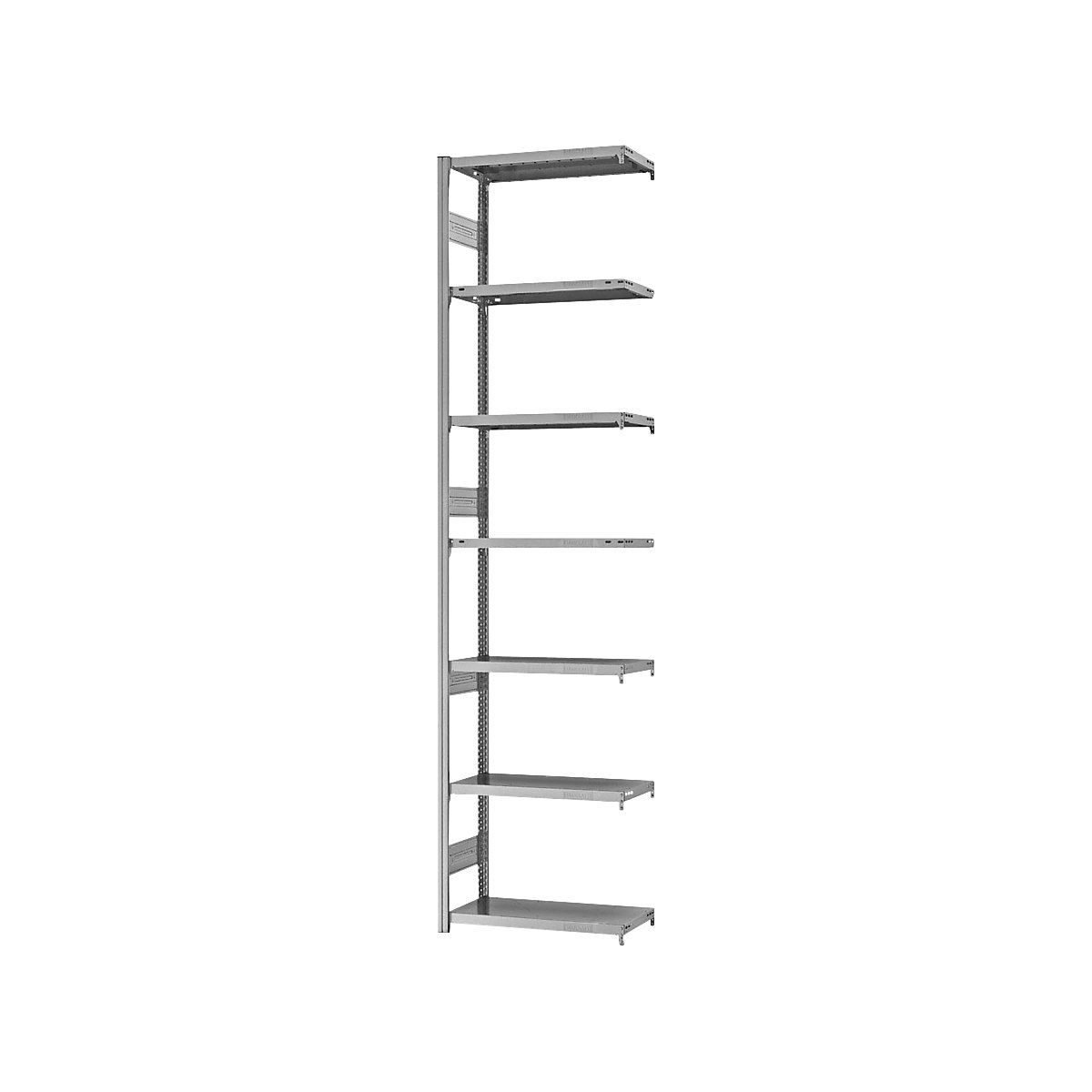 Boltless storage shelving unit, zinc plated, heavy duty – eurokraft pro