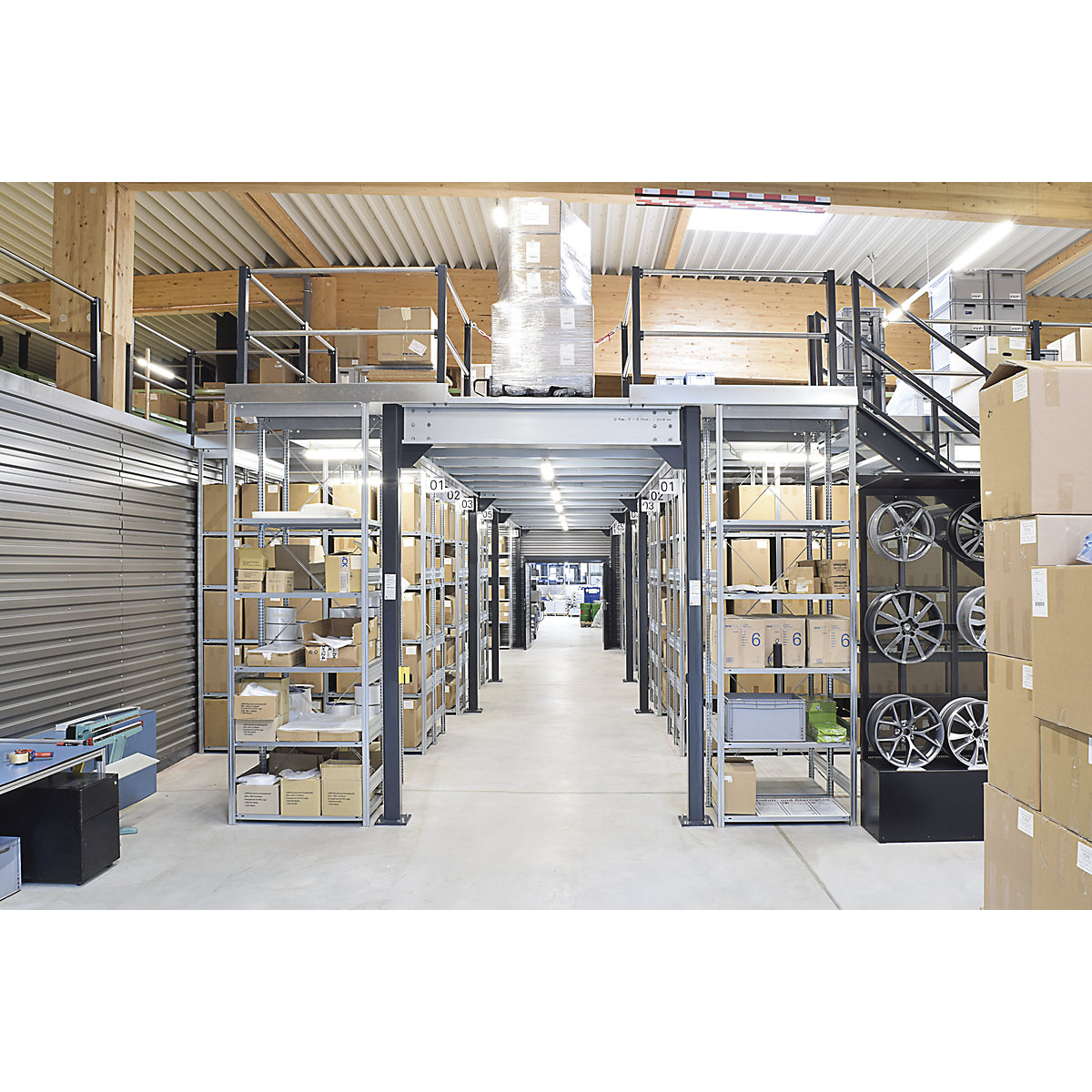 Boltless storage shelving unit, zinc plated, light duty – eurokraft pro (Product illustration 9)-8
