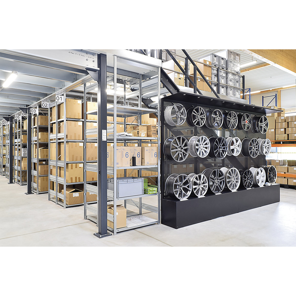 Boltless storage shelving unit, zinc plated, light duty – eurokraft pro (Product illustration 10)-9
