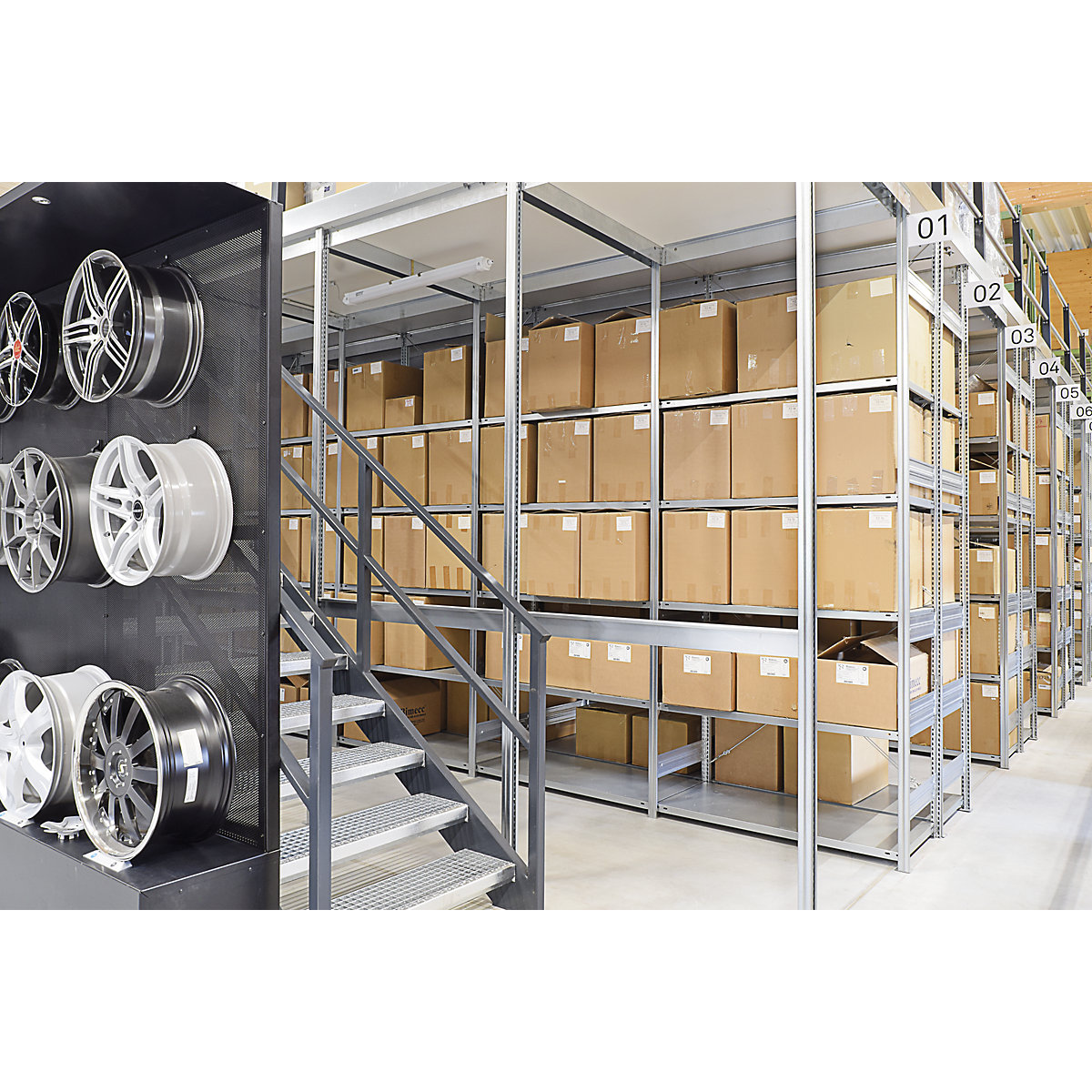 Boltless storage shelving unit, zinc plated, light duty – eurokraft pro (Product illustration 2)-1