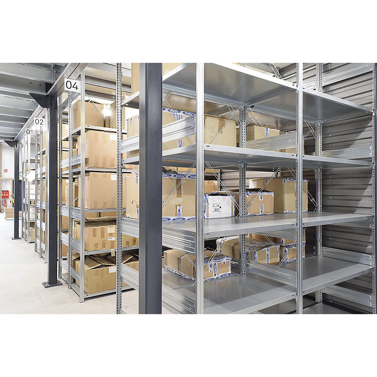 Boltless storage shelving unit, zinc plated, light duty – eurokraft pro (Product illustration 7)-6