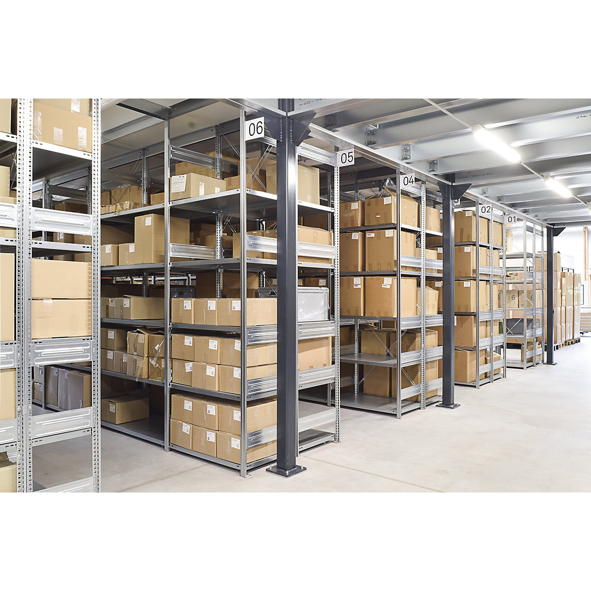 Boltless storage shelving unit, zinc plated, light duty – eurokraft pro (Product illustration 8)-7