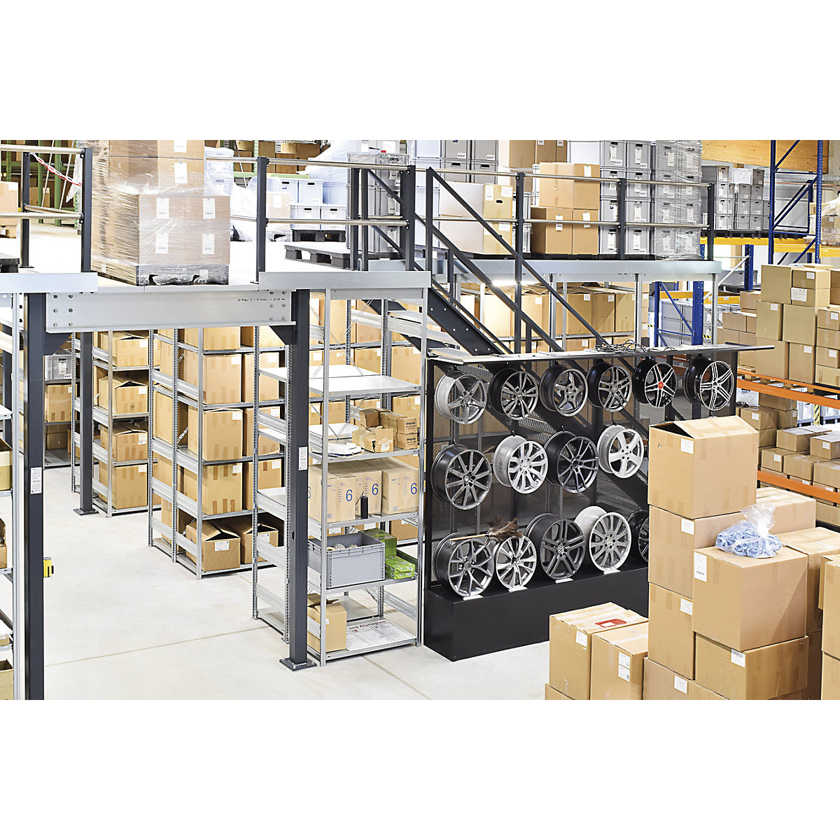 Boltless storage shelving unit, zinc plated, light duty – eurokraft pro (Product illustration 10)-9