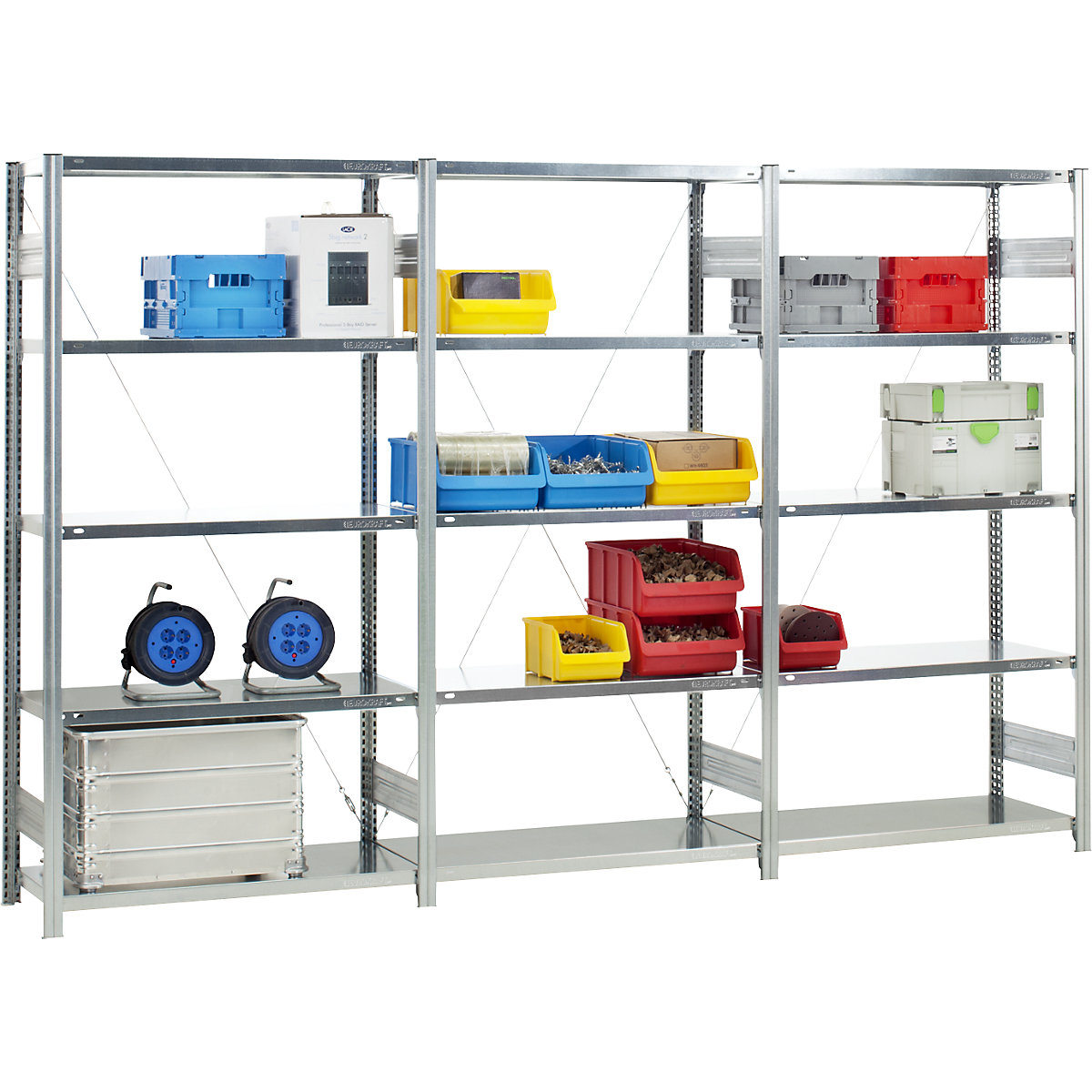Boltless storage shelving unit, zinc plated, light duty – eurokraft pro (Product illustration 20)-19