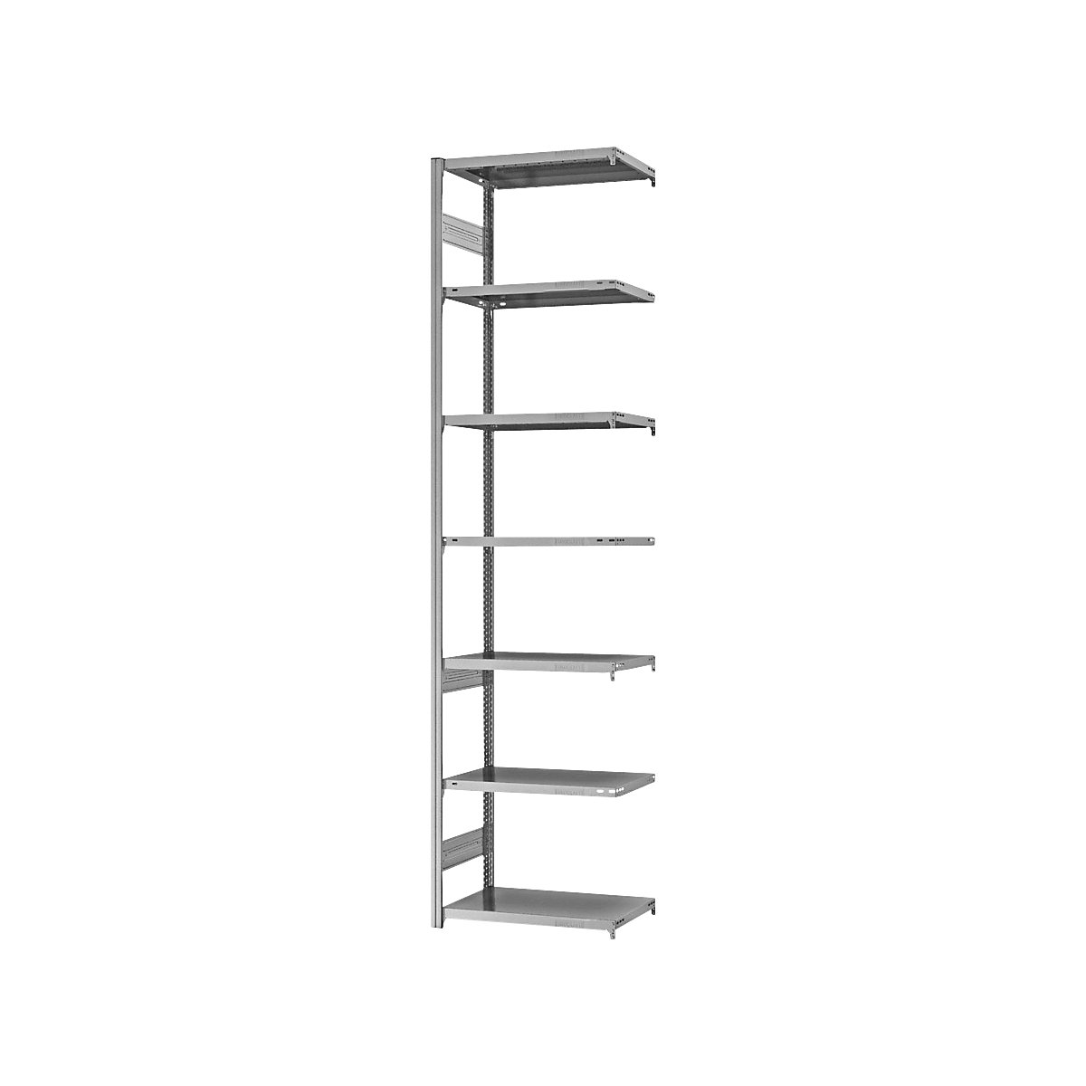 Boltless storage shelving unit, zinc plated, medium duty – eurokraft pro