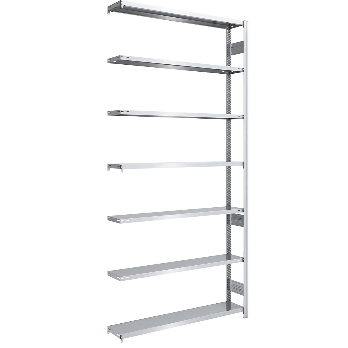 Boltless storage shelving unit, zinc plated – eurokraft pro