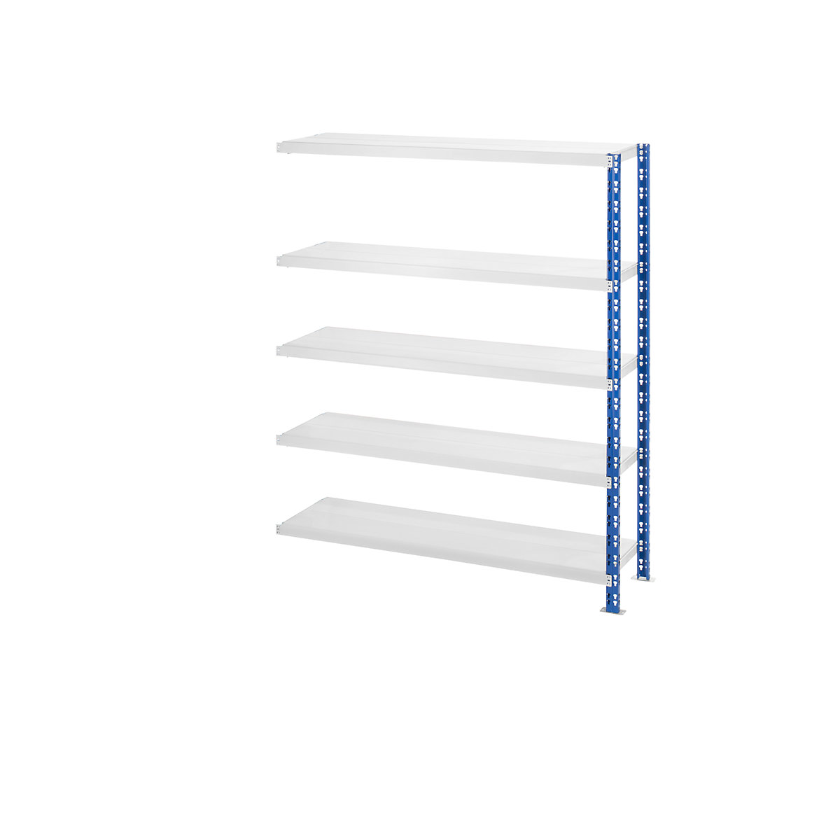 Wide span boltless shelf unit with sheet steel shelves – eurokraft basic