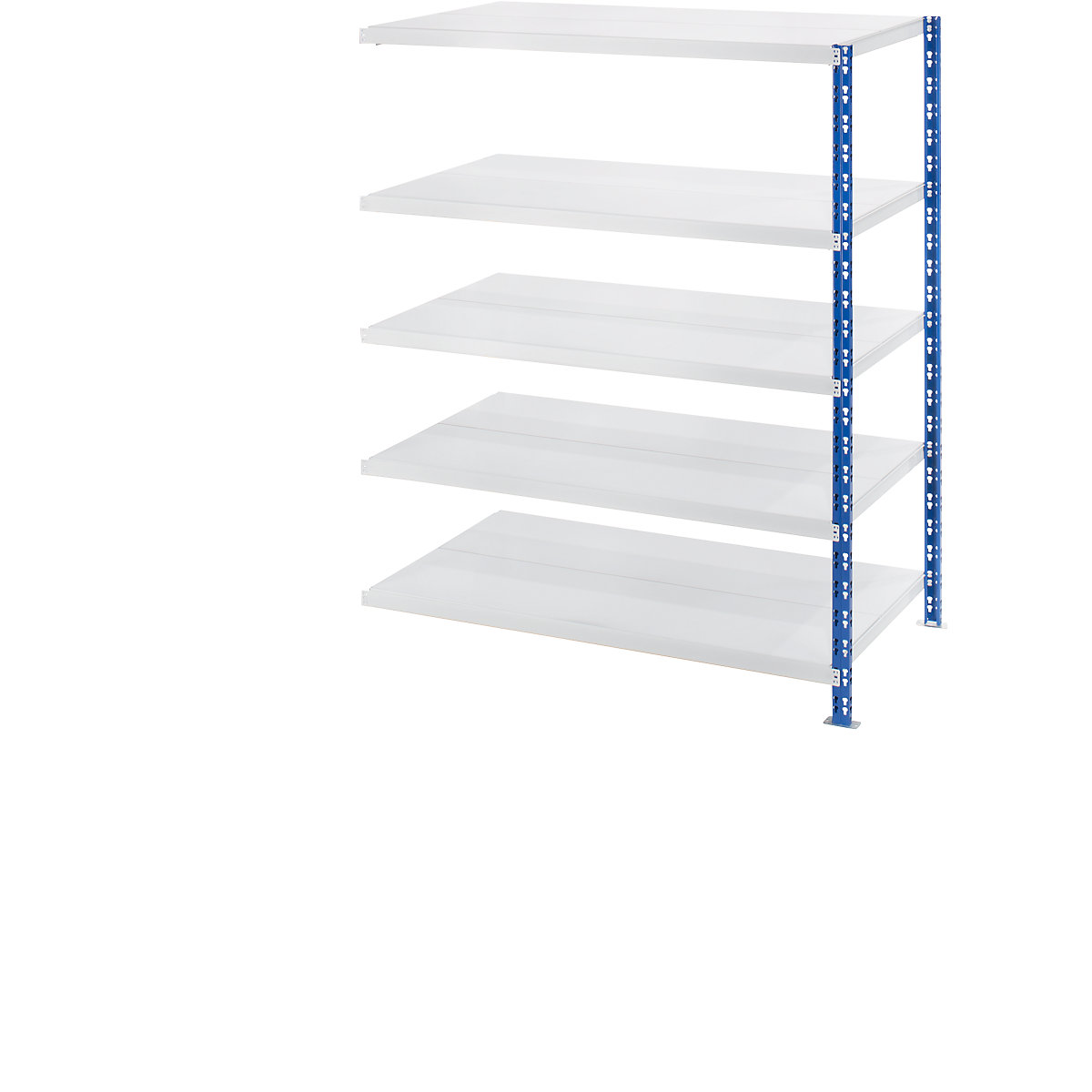 Wide span boltless shelf unit with sheet steel shelves - eurokraft basic