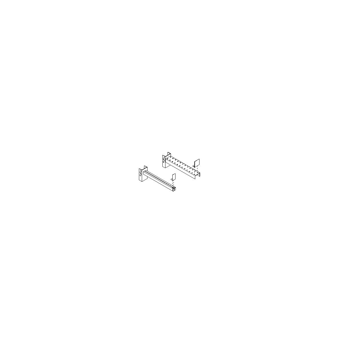 Cantilever arm for long goods and shelf storage – eurokraft pro (Product illustration 2)-1