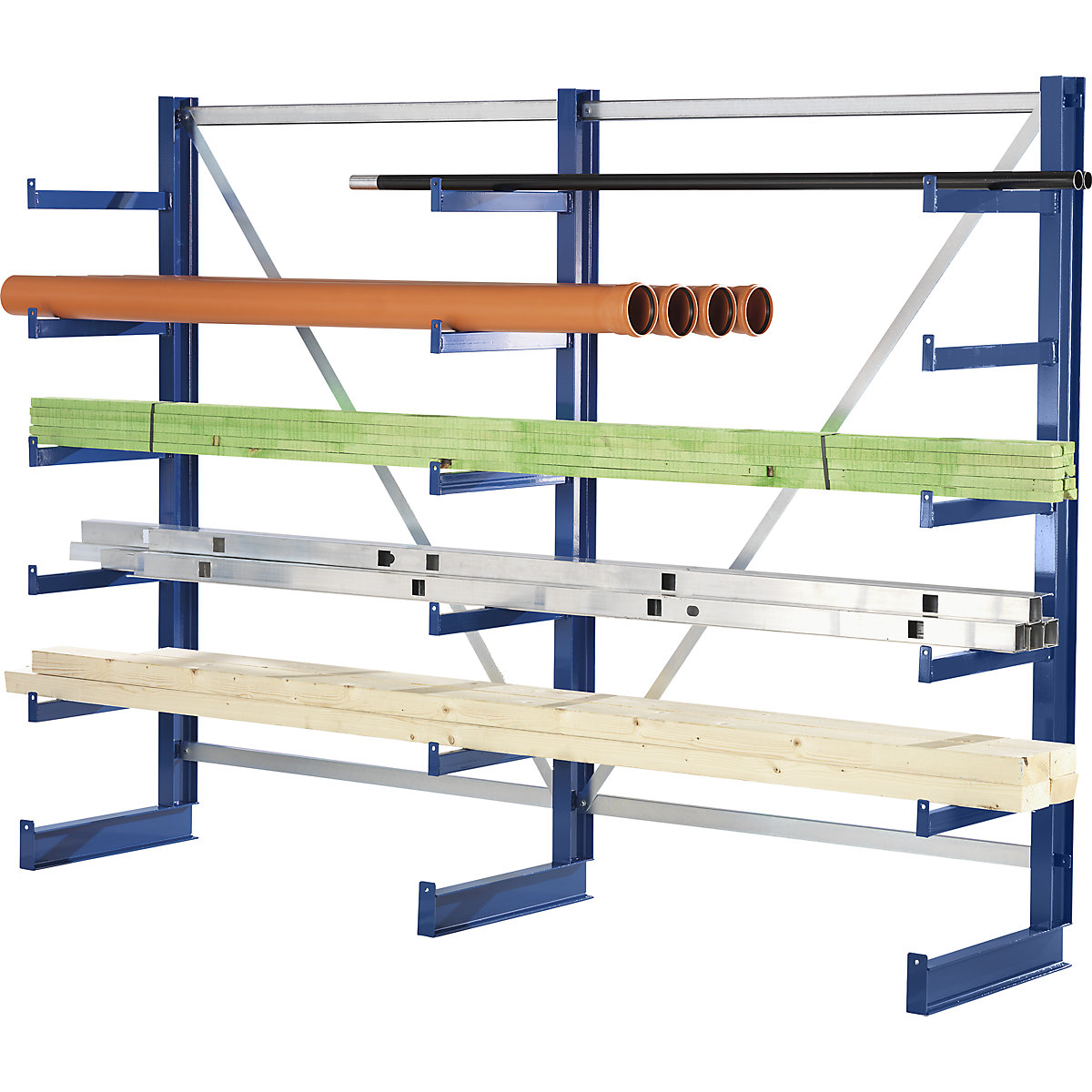 Cantilever racking unit with identical cantilever arm length – eurokraft pro (Product illustration 2)-1