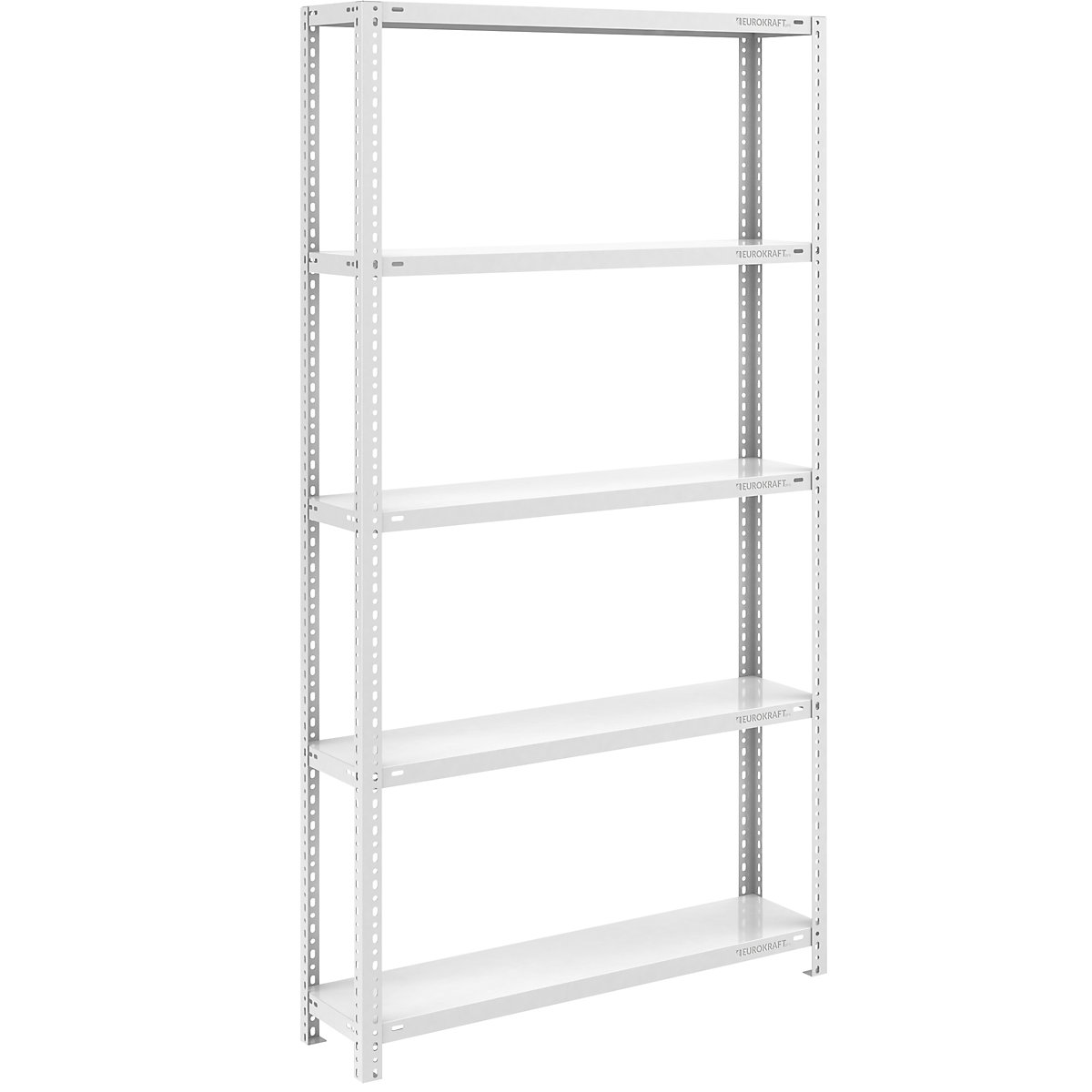 Heavy duty bolt-together shelving, light grey RAL 7035 – eurokraft pro