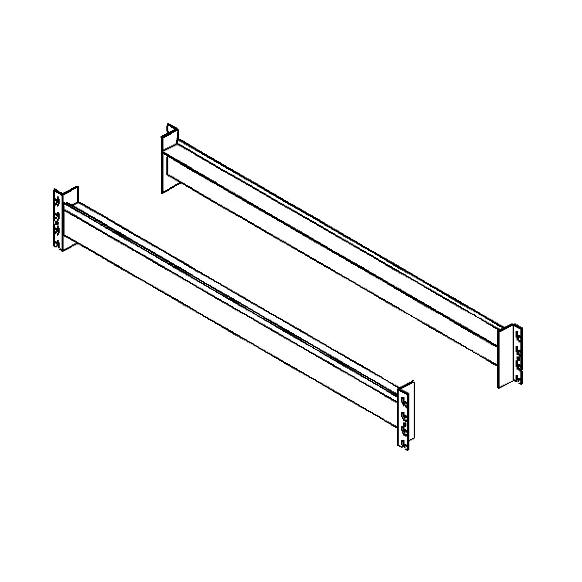 Heavy duty shelf unit support beams, pair - eurokraft pro