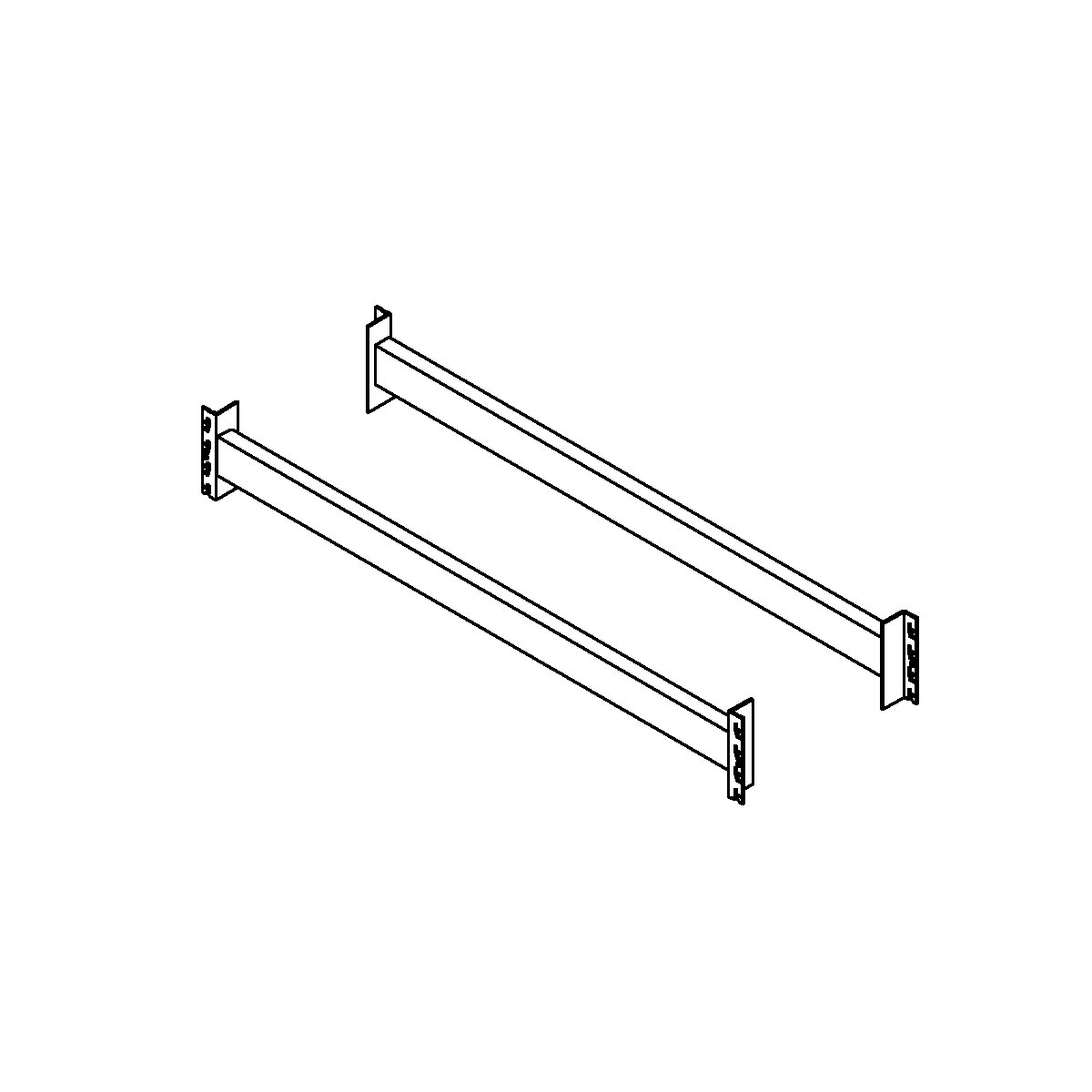 Heavy duty shelf unit support beams, pair – eurokraft pro