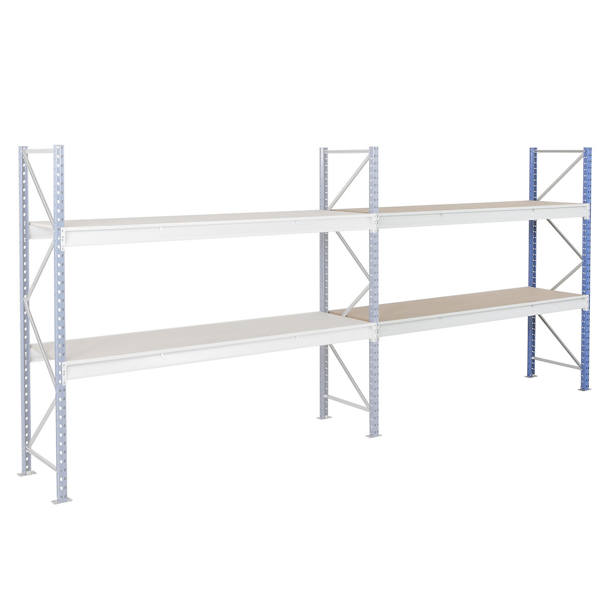 Heavy duty wide span shelving with moulded chipboard shelf panels (Product illustration 2)-1