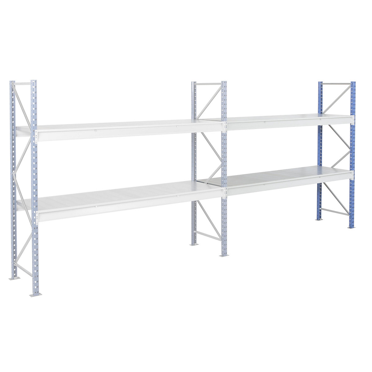 Heavy duty wide span shelving with steel shelf panels (Product illustration 2)-1