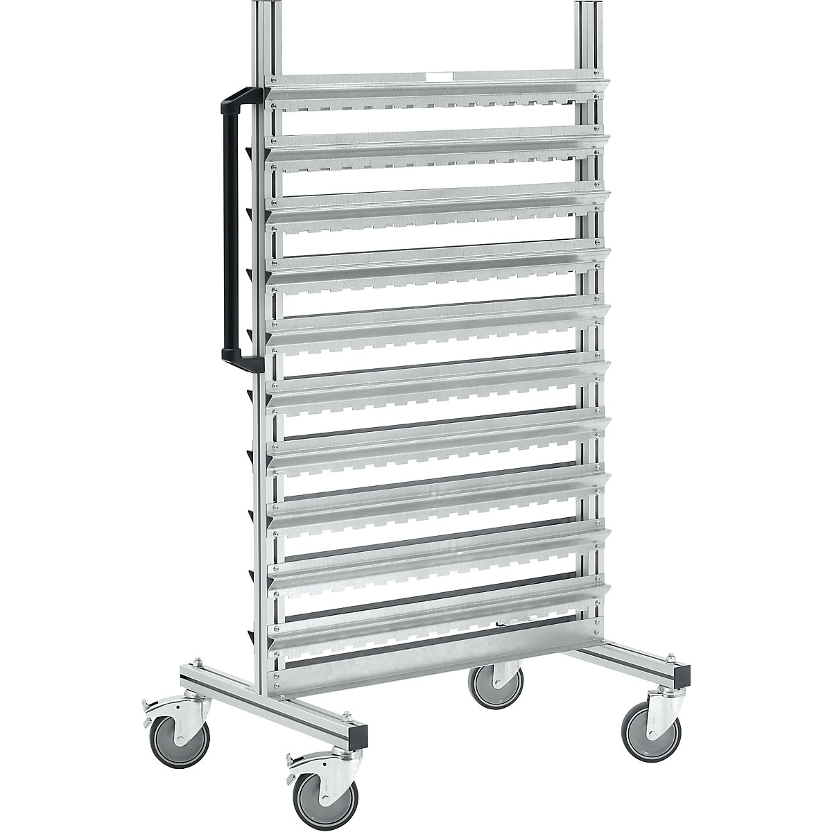 Aluminium mobile rack and free-standing shelf unit – eurokraft pro (Product illustration 2)-1