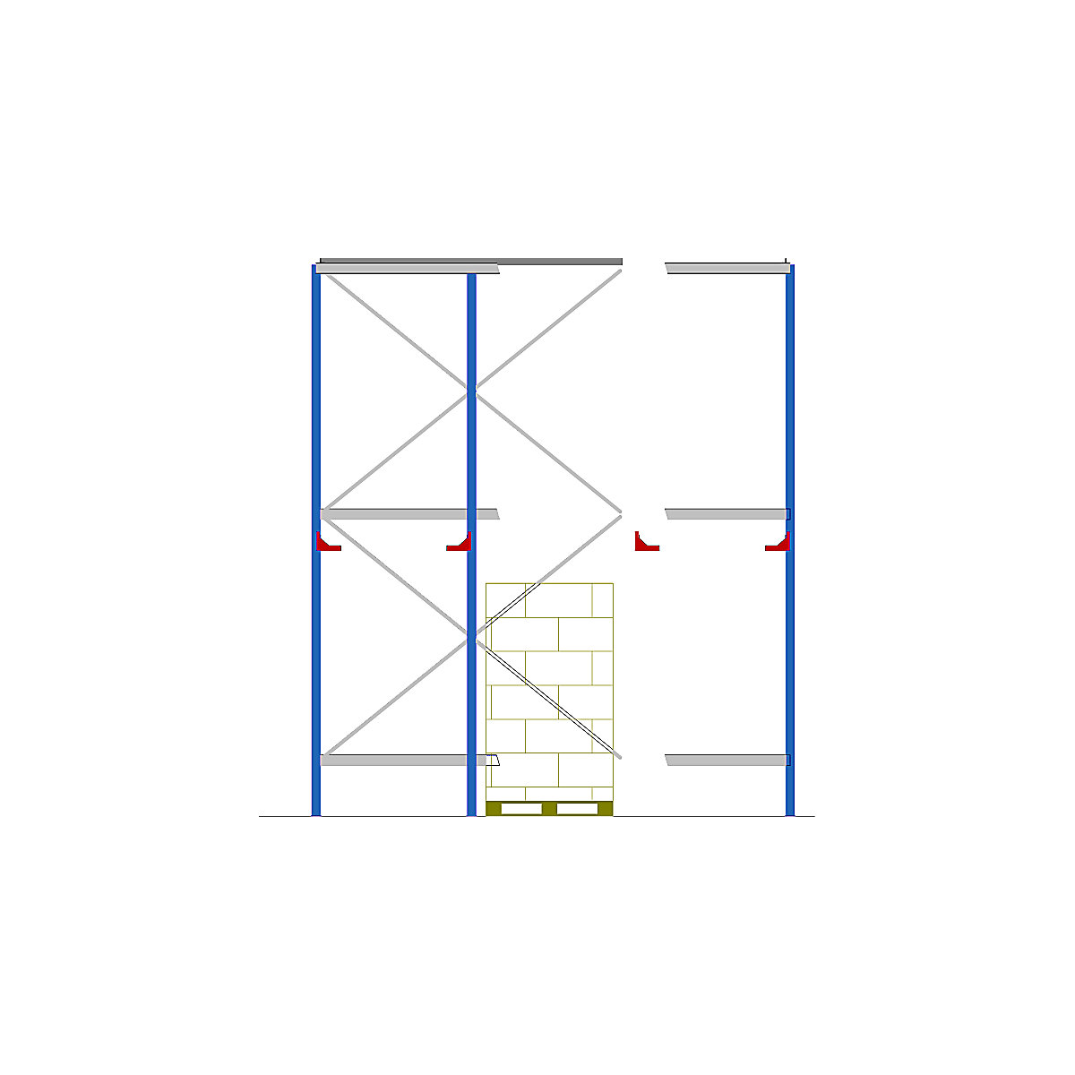 Drive-in shelving unit – eurokraft pro (Product illustration 4)-3