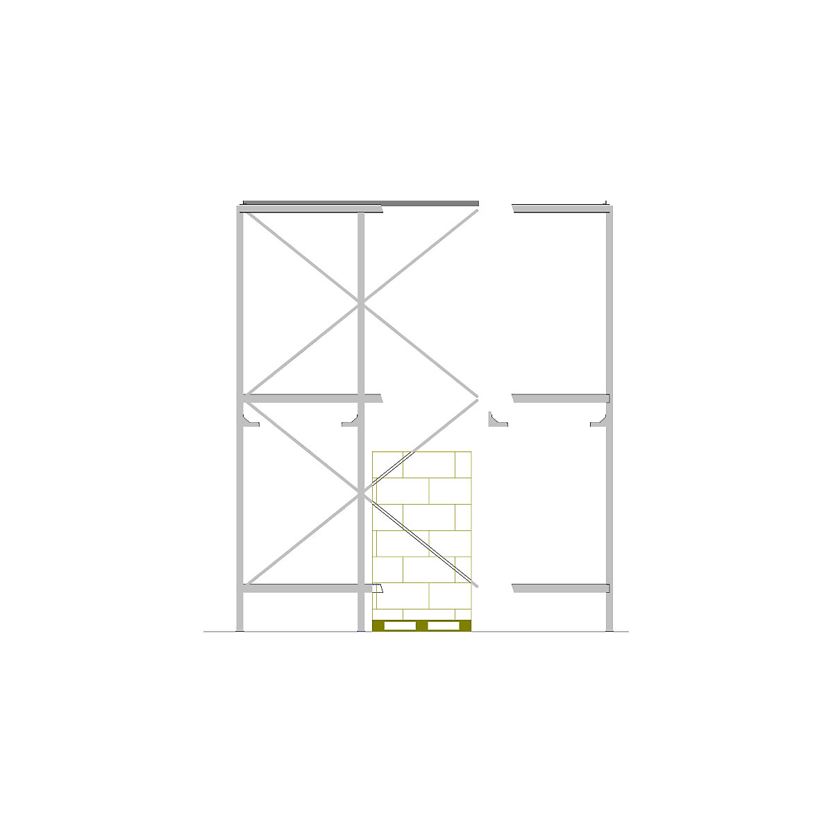 Drive-in shelving unit – eurokraft pro (Product illustration 9)-8