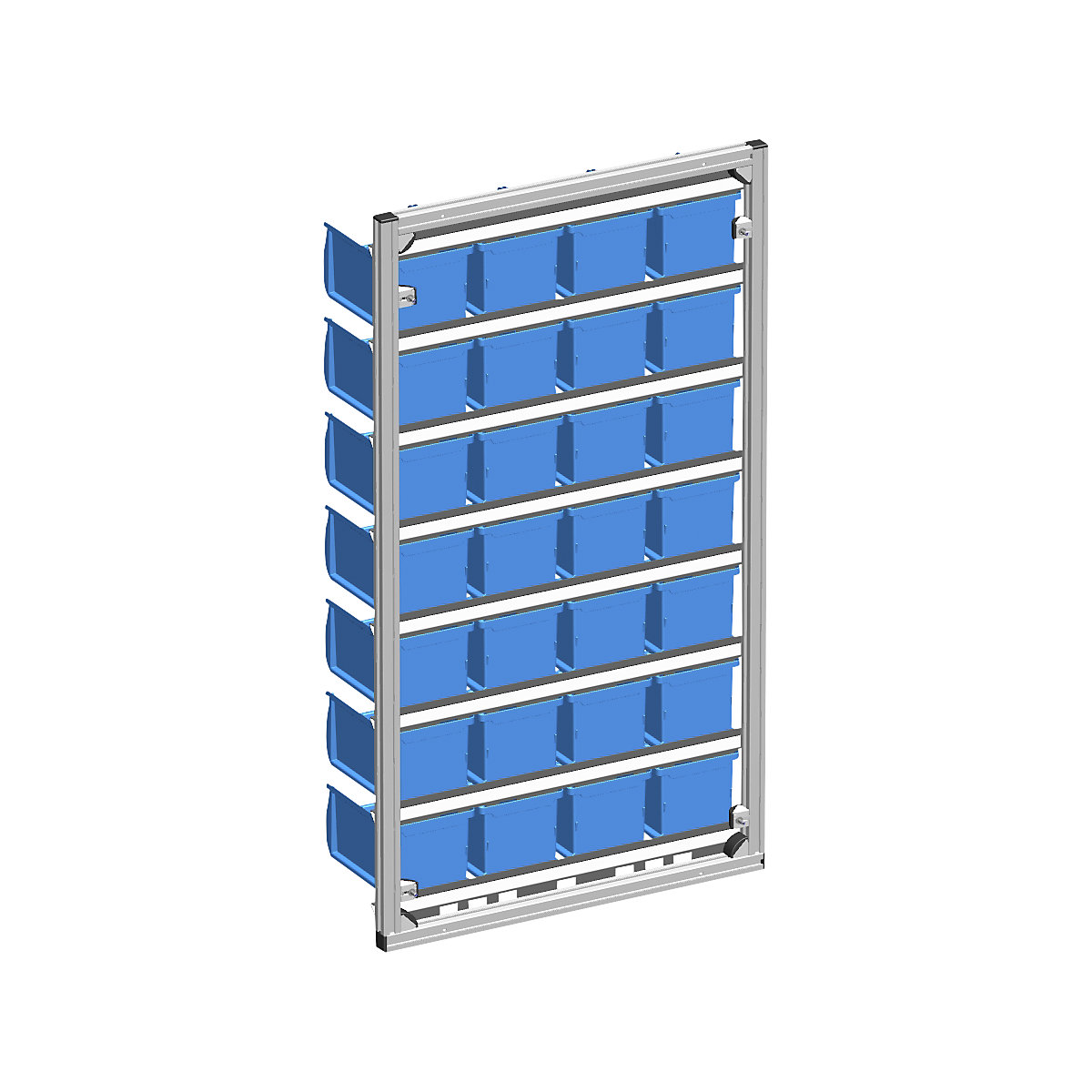 Wall shelf unit with open fronted storage bins (Product illustration 2)-1