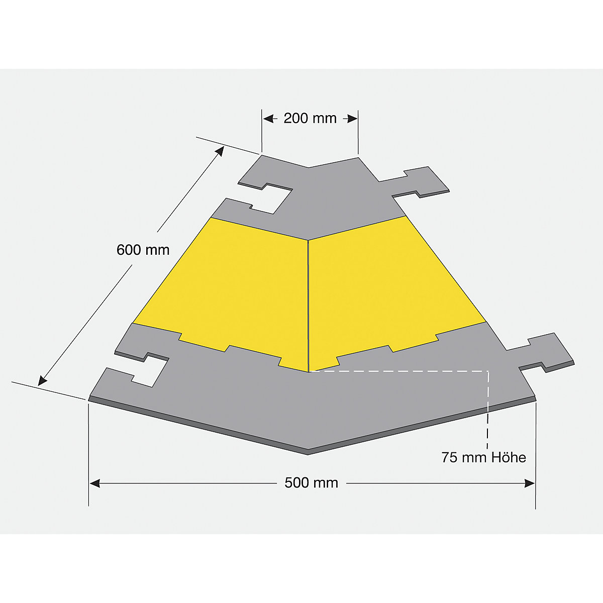 Gaine protège-câbles, hauteur 75 mm (Illustration du produit 2)-1