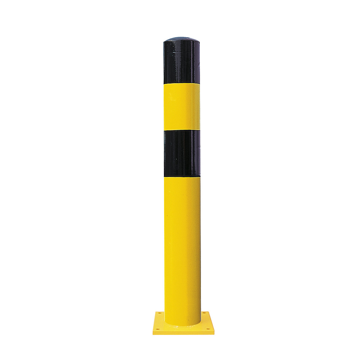 Poteau de protection, taille XL, noir / jaune, à cheviller-0