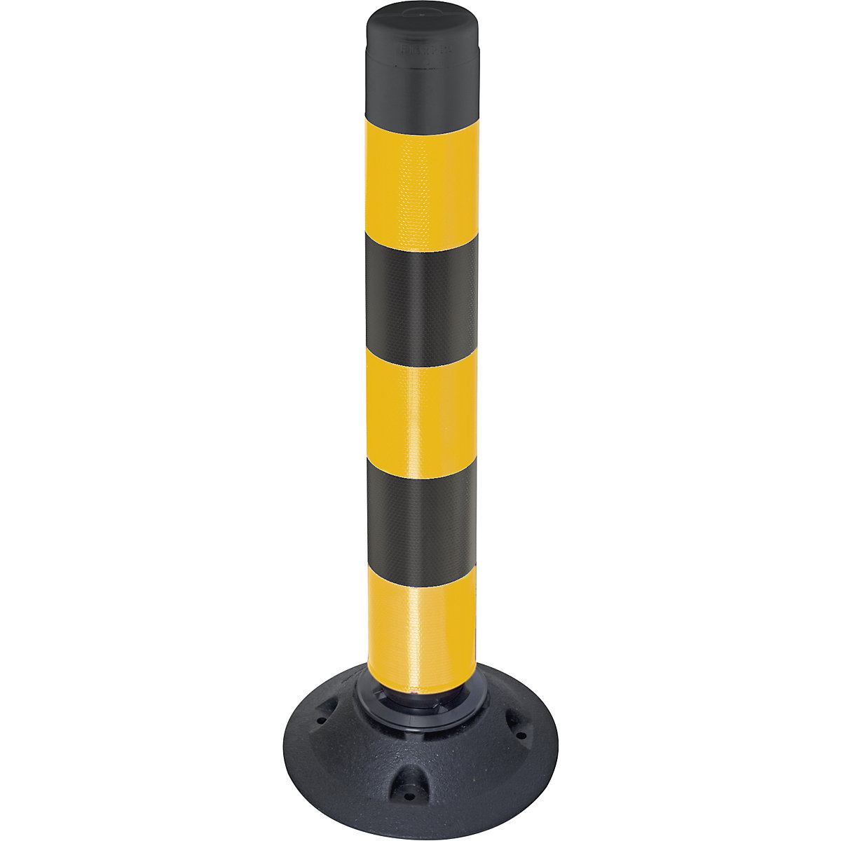 Potelet FlexPin, hauteur 760 mm, jaune / noir réfléchissant-0