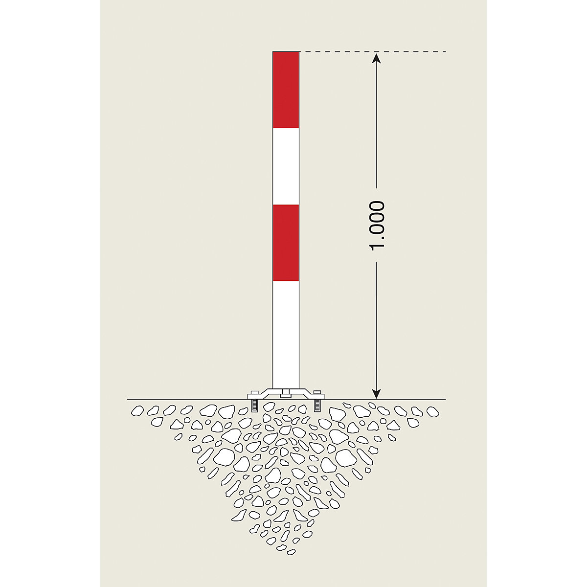 Potelet de délimitation en acier (Illustration du produit 3)-2