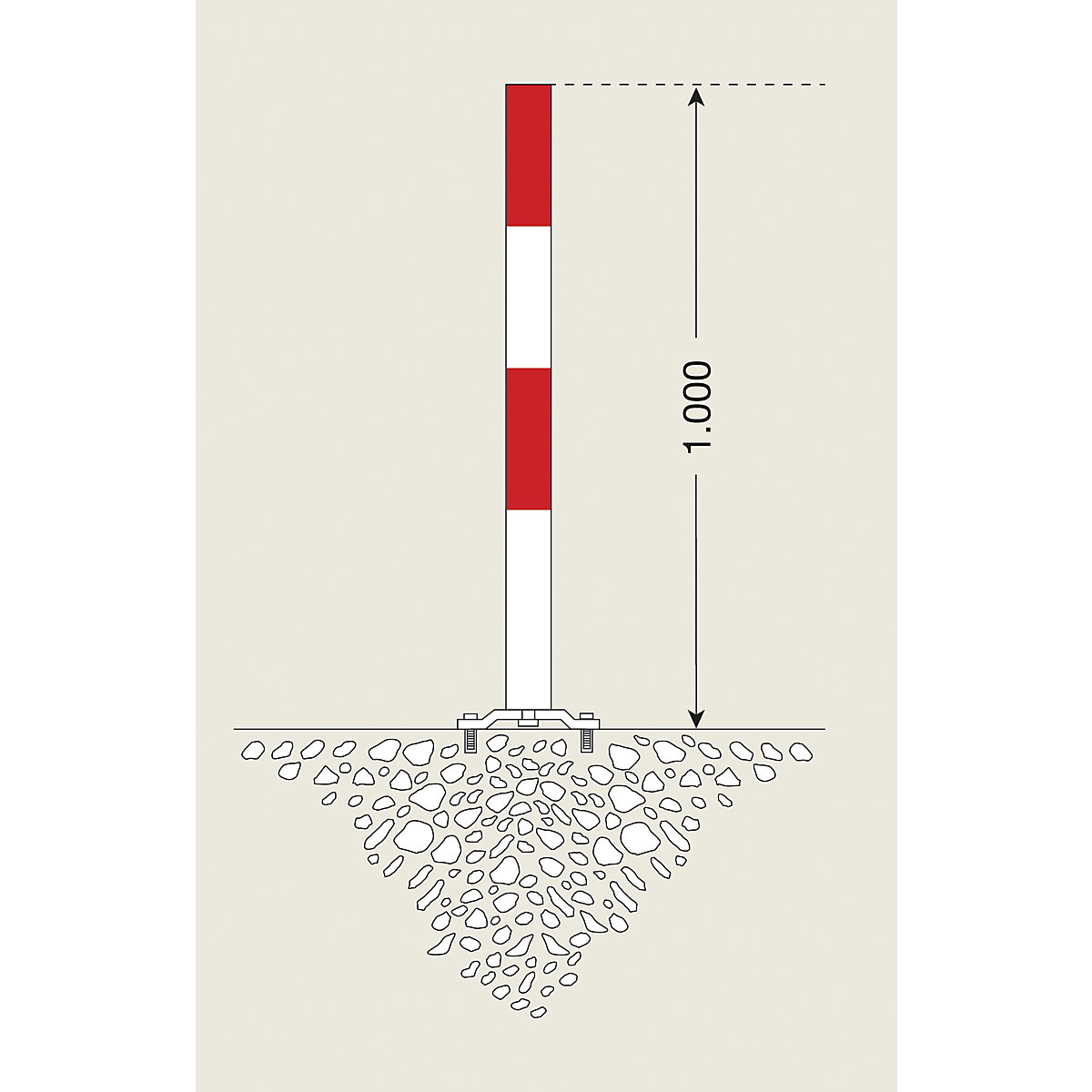Potelet de délimitation en acier (Illustration du produit 3)-2