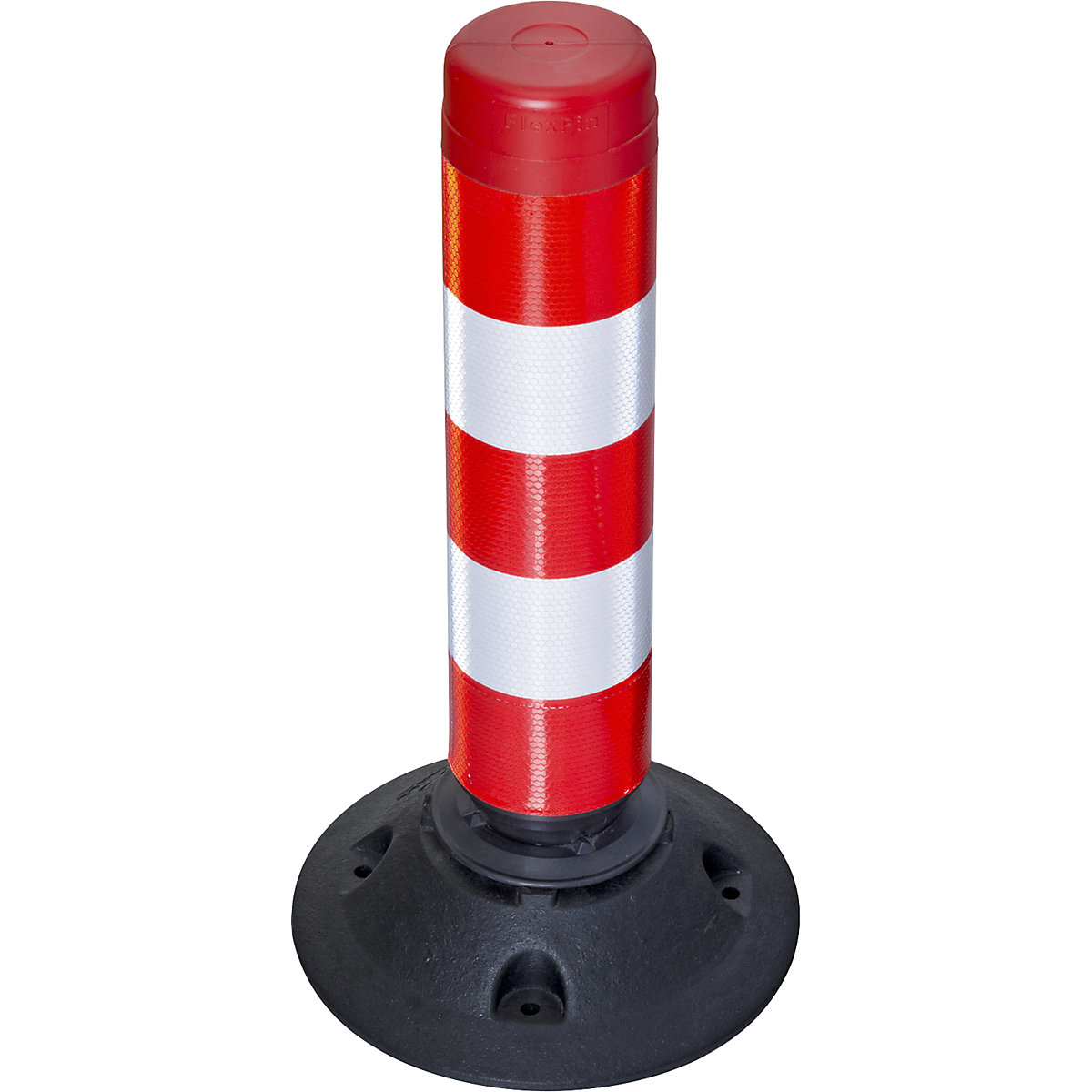 Potelet de signalisation, hauteur 460 mm, rouge / blanc réfléchissant-0