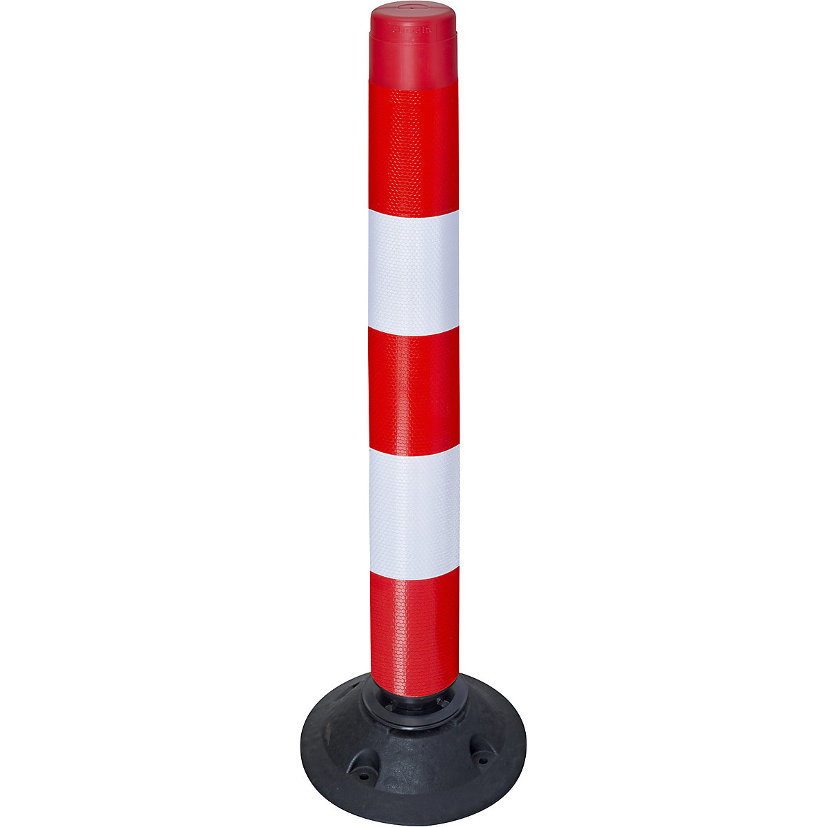 Potelet de signalisation, hauteur 1000 mm, rouge / blanc réfléchissant-0