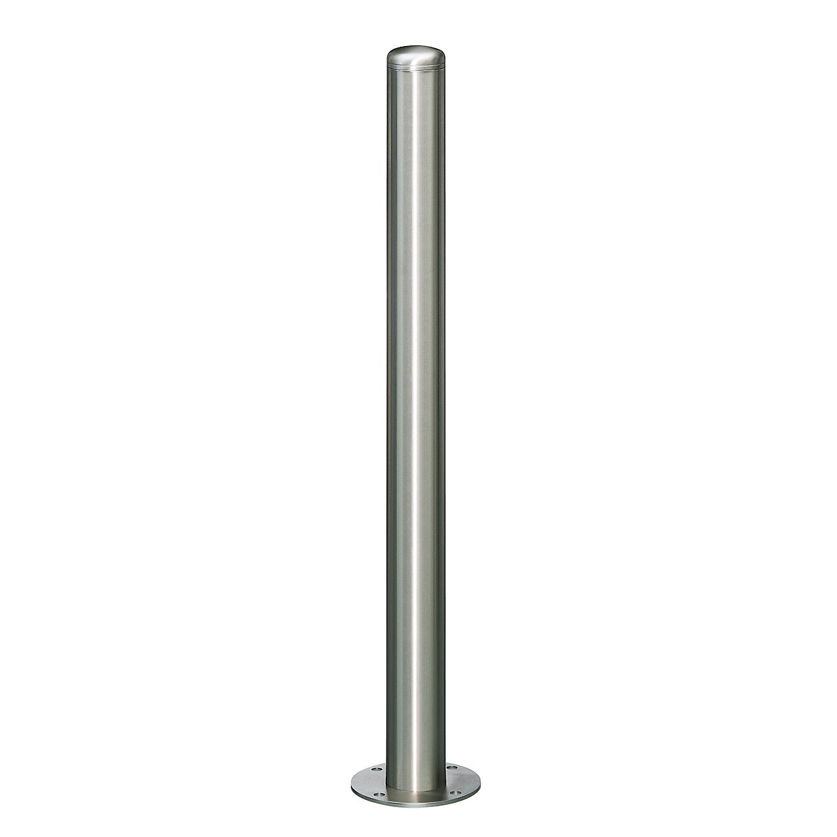 Potelet en inox, avec embout, platine à cheviller au sol, Ø 60 mm-0
