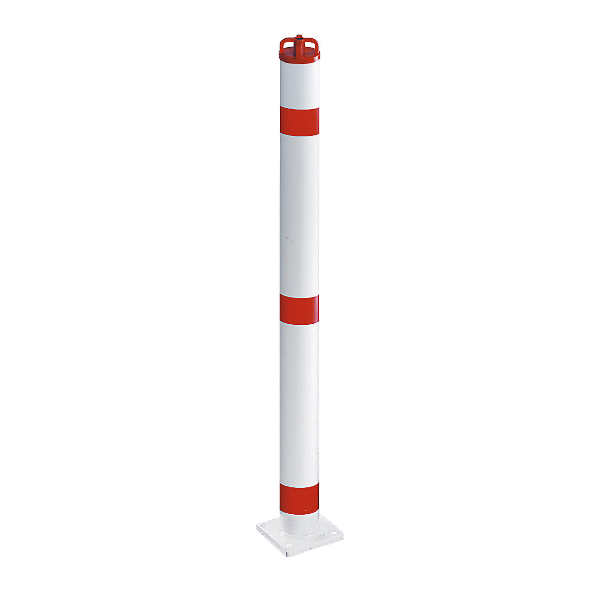 Potelet en plastique, à cheviller, avec œillets pour chaîne-0