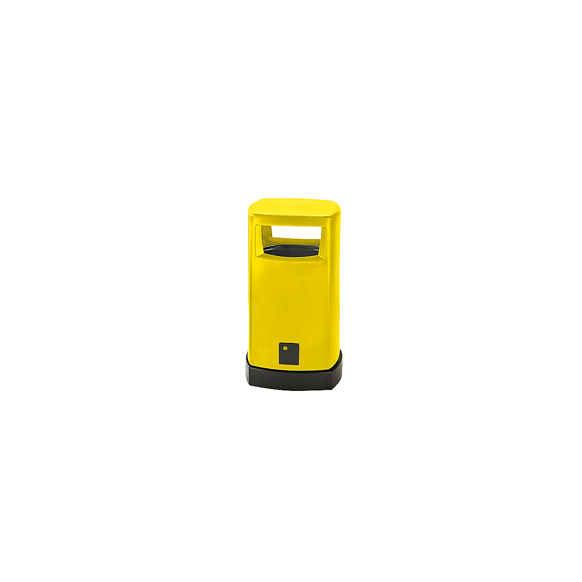 Coletor de resíduos em plástico para exterior, volume 80 l, LxAxP 530 x 950 x 530 mm, amarelo-0