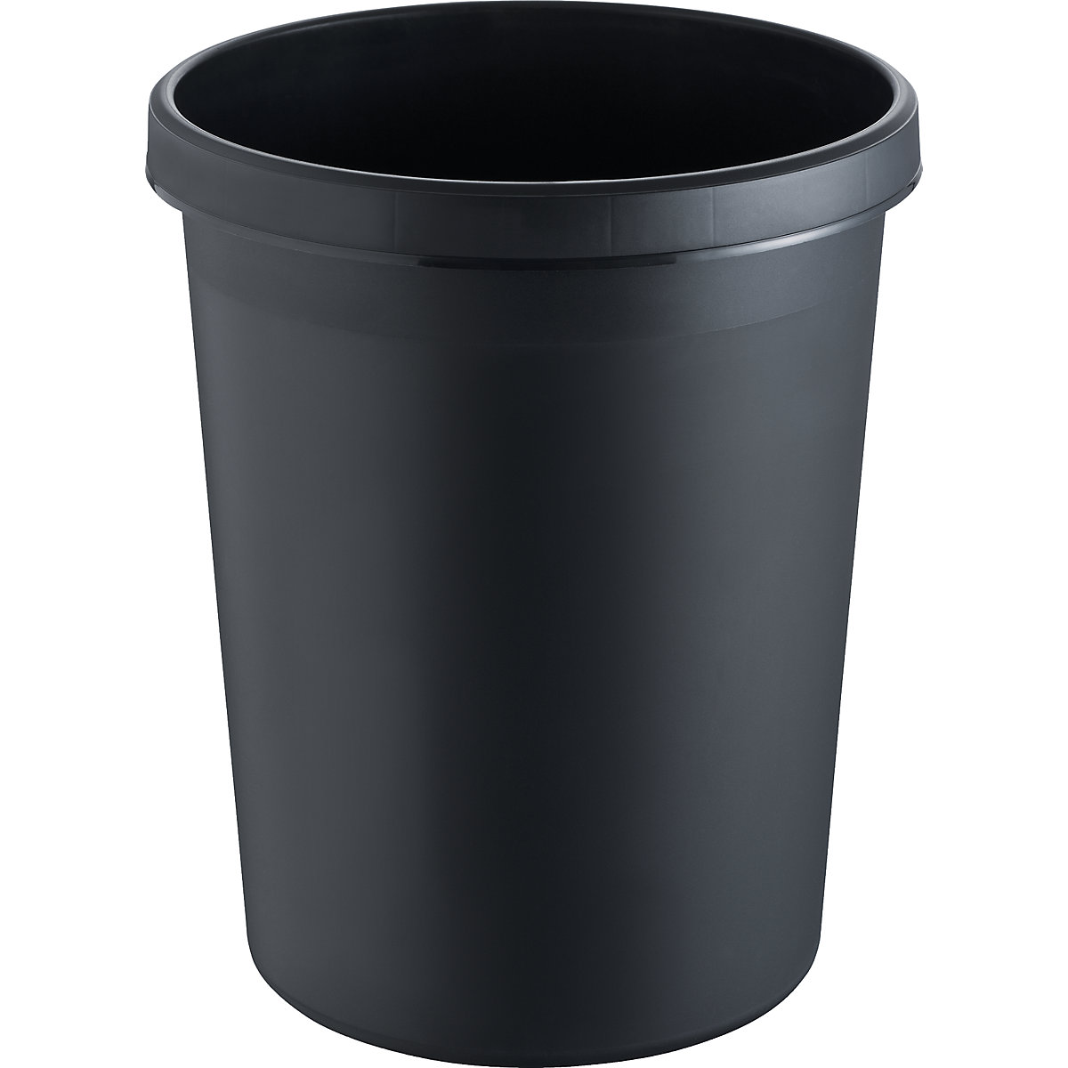Cesto de papéis em polietileno – helit, capacidade 45 l, embalagem de 2 unid., AxØ 480 x 390 mm, preto-0