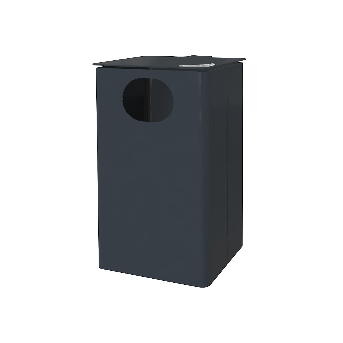 Recipiente do lixo para exterior com cinzeiro, capacidade 35 l, AxLxP 537 x 325 x 388 mm, cinzento antracite-0