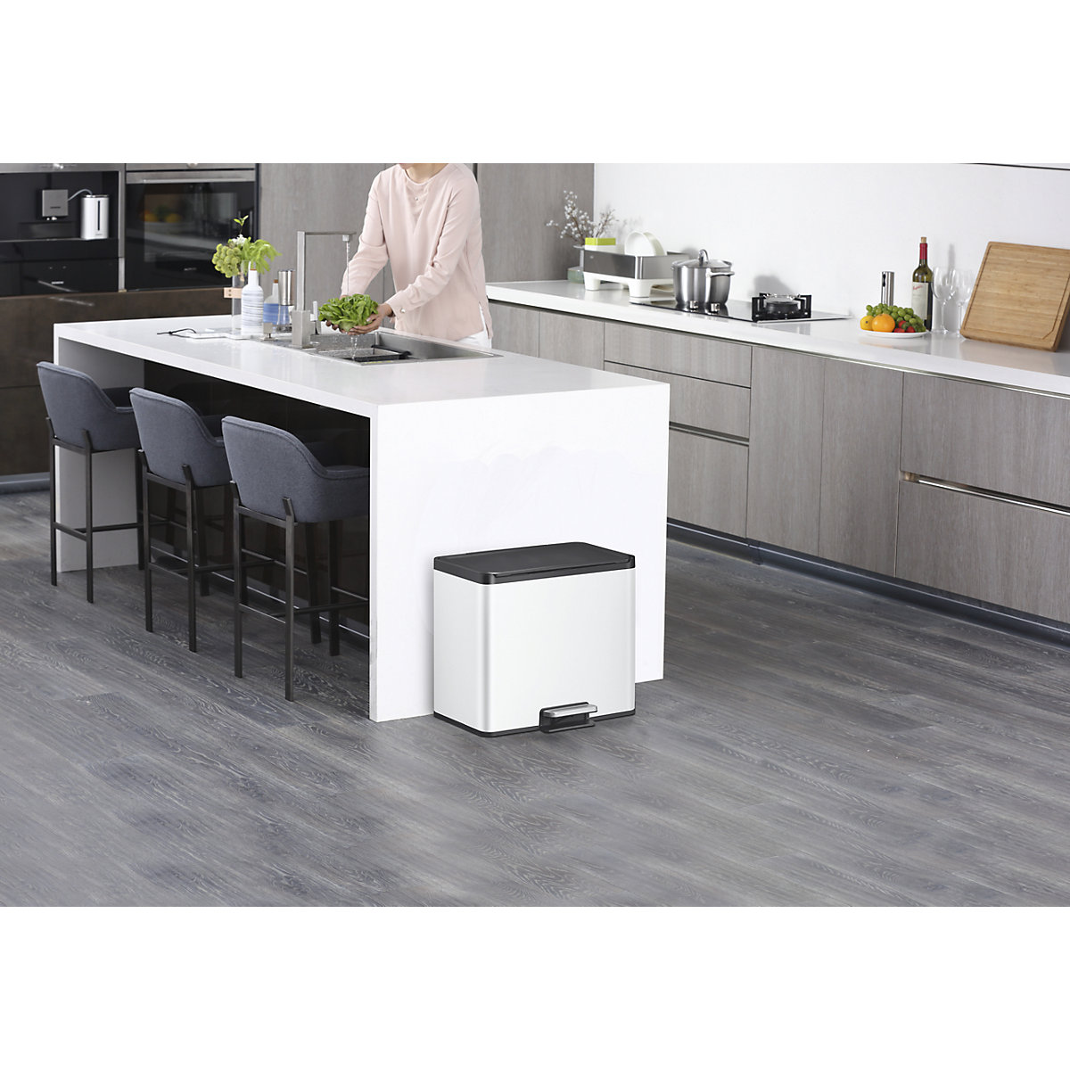 Balde com pedal Recycler, aço – EKO (Imagem do produto 5)-4