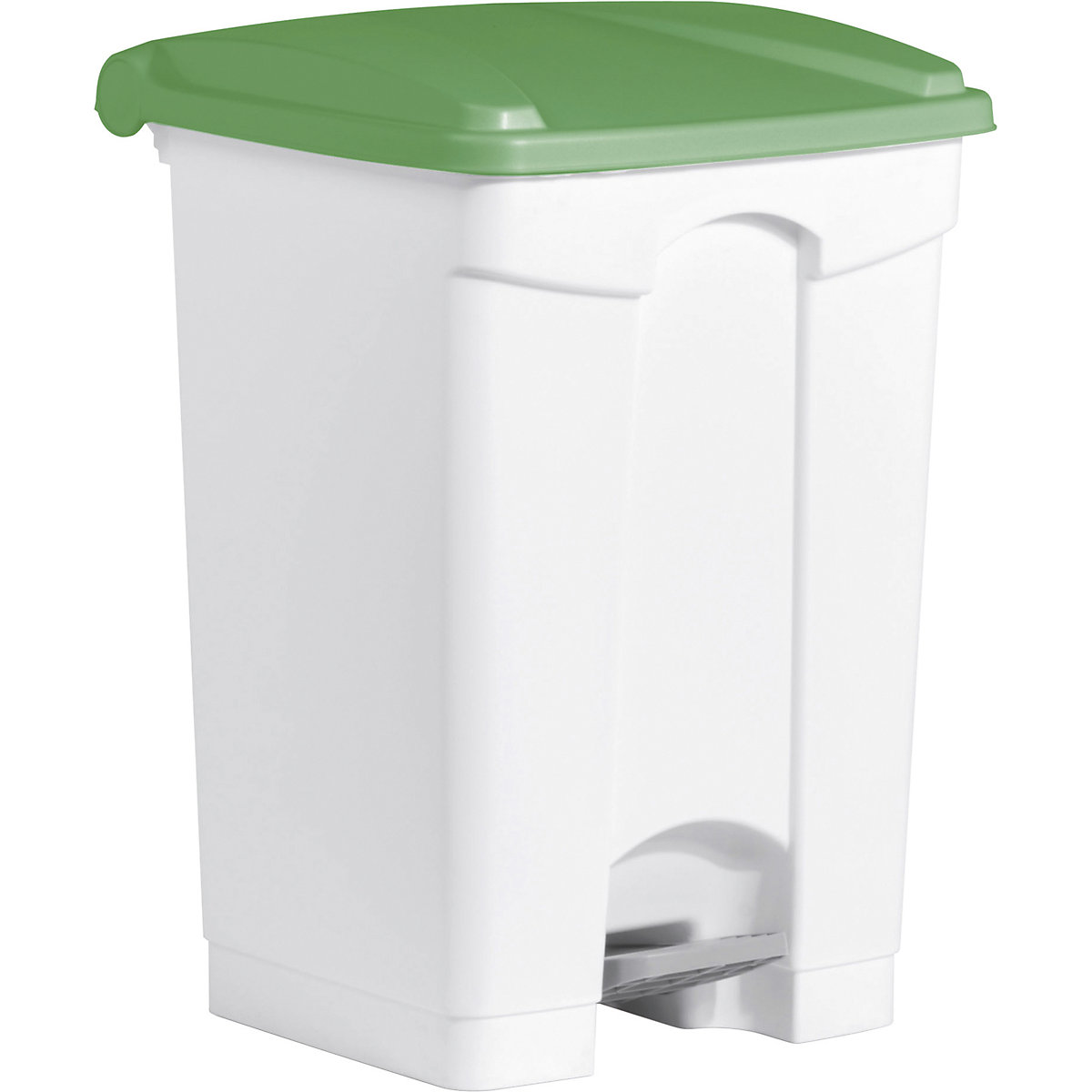 Balde de pedal – helit, em polipropileno, 45 l, tampa verde-0