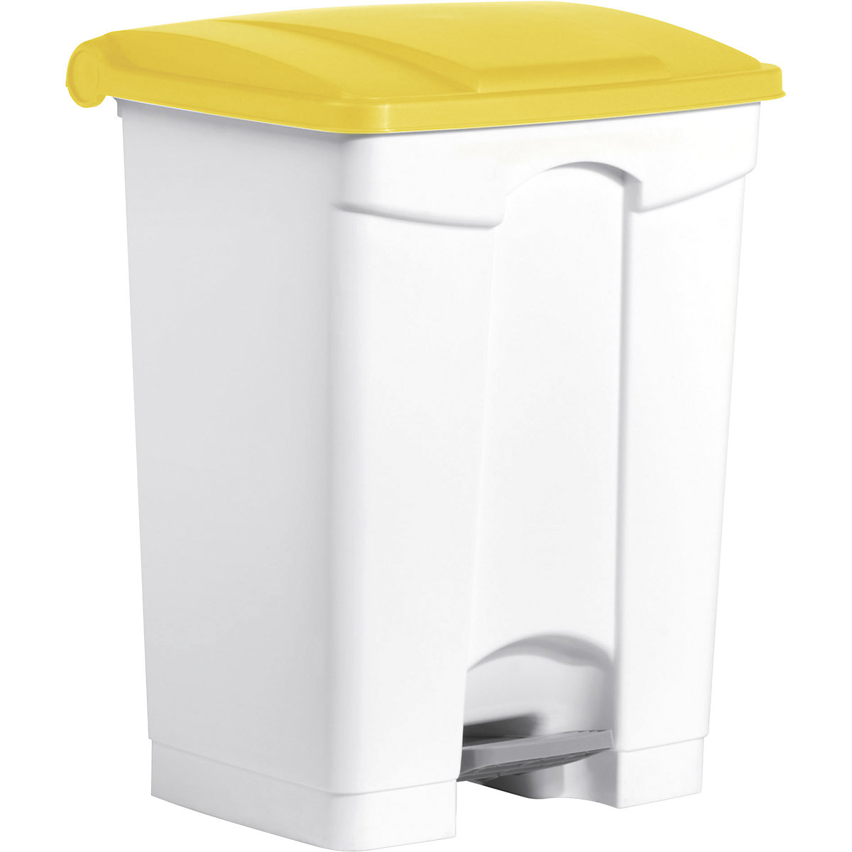 Balde de pedal – helit, em polipropileno, 70 l, tampa amarela-0