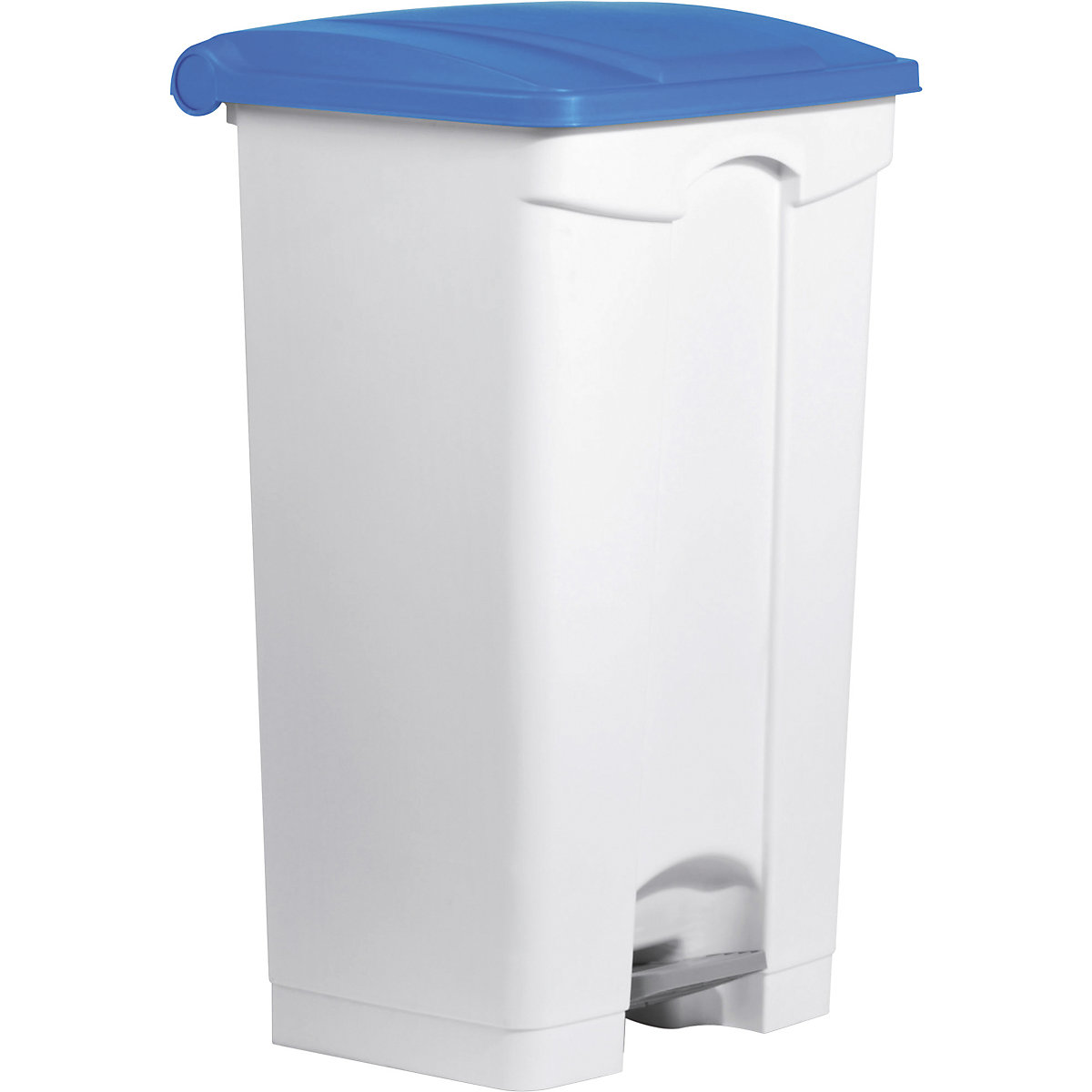 Balde de pedal – helit, em polipropileno, 90 l, tampa azul, com rodas-0